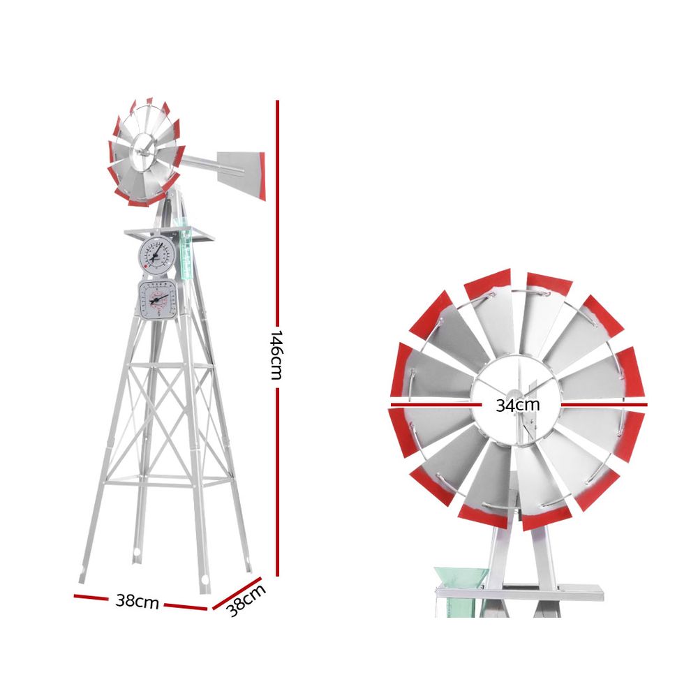   garden windmill 4ft 146cm metal ornaments outdoor decor ornamental Product details 0