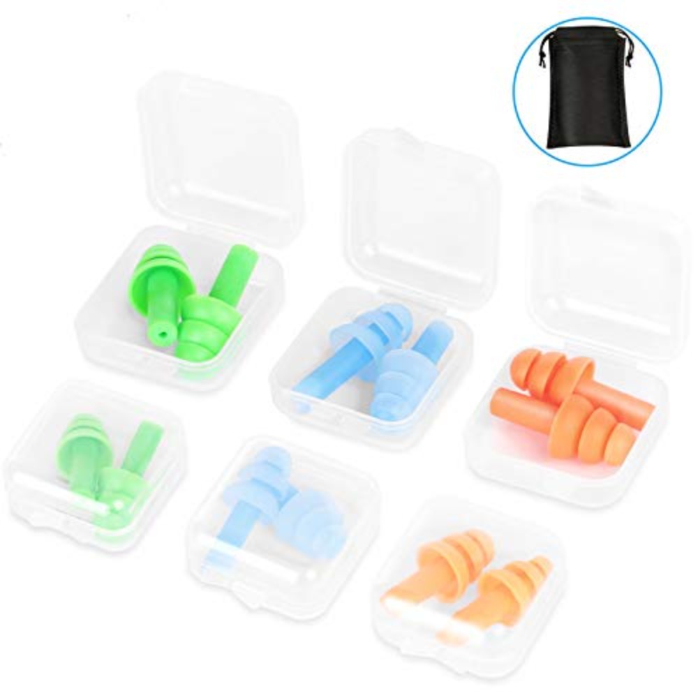 TEMU Reusable Silicone Ear Plugs, Waterproof Hypoallergenic Noise Reduction Earplugs For Hearing Protection, Suitable For Sleeping,snoring, Swimming,