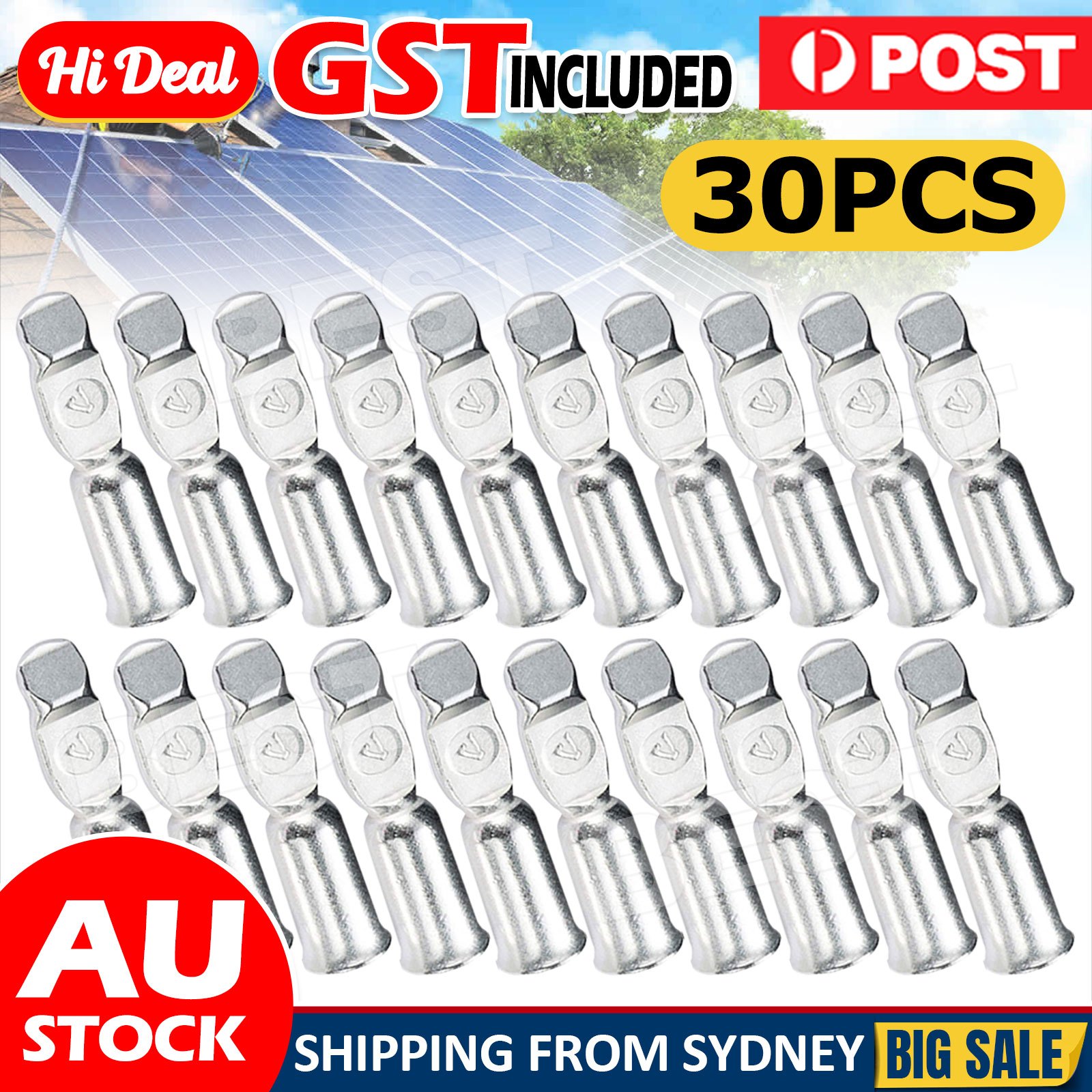 TEMU 30pcs Anderson Plug 50 Amp Contacts Terminals Crimps Connector-12v Dual Batte Hideal