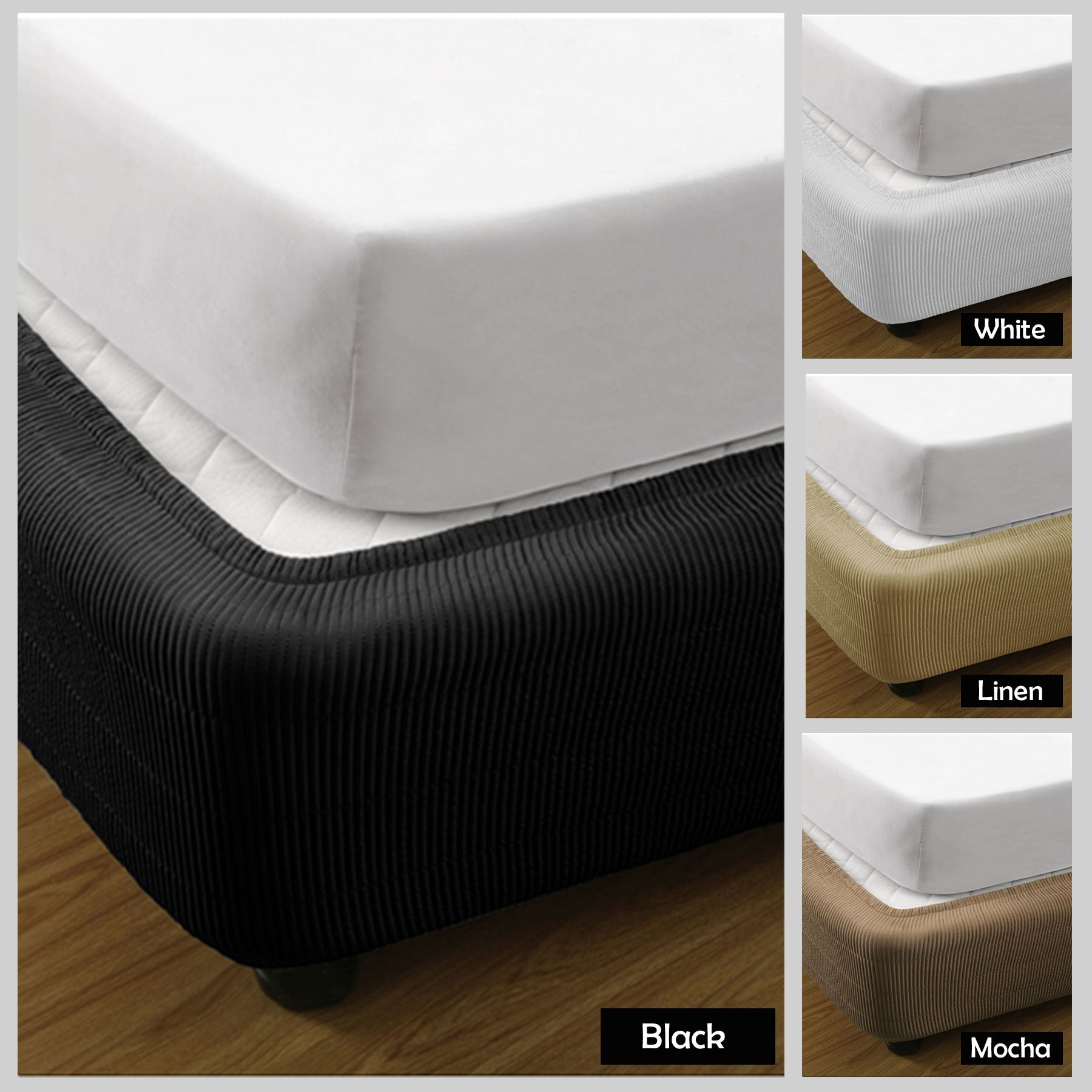 Vertical Quilted Valance White SINGLE