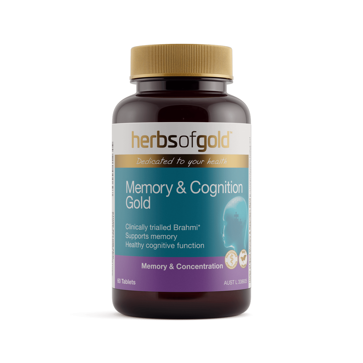 Herbs of Gold Memory & Cognition Gold 60 Tablets