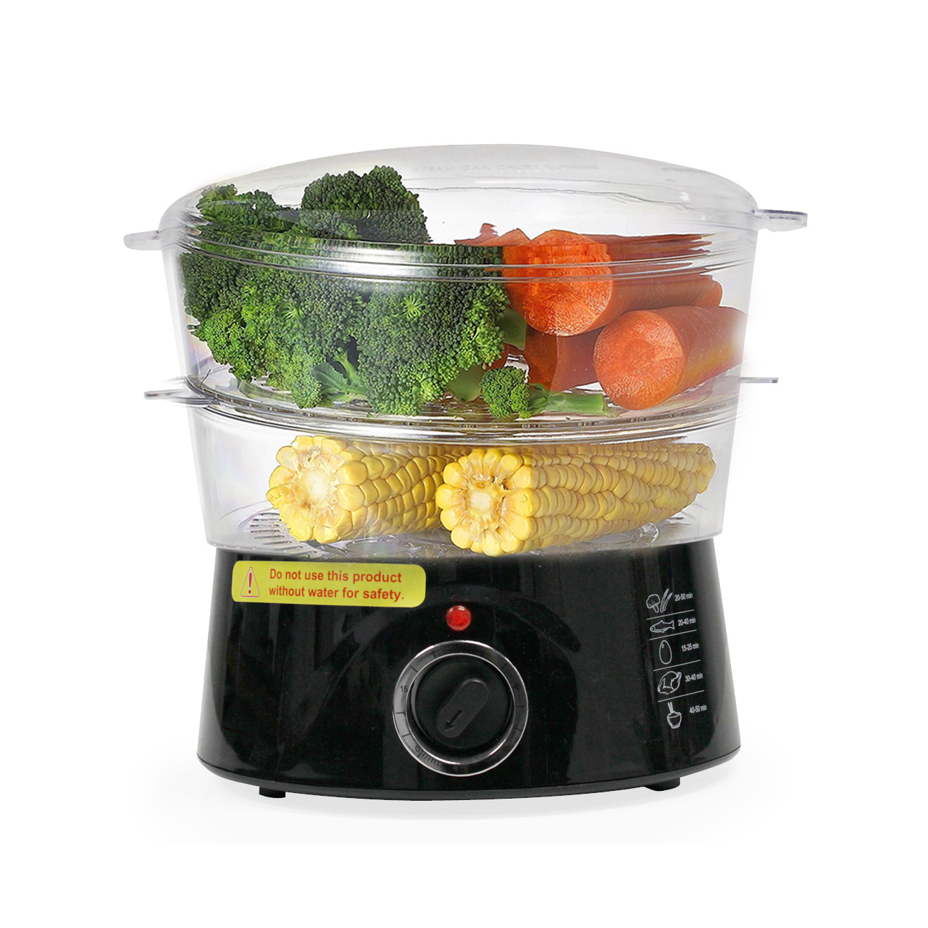 TEMU 5l Steam Cooker Steamer 2 Tray 400w Timer Healthy Stackable