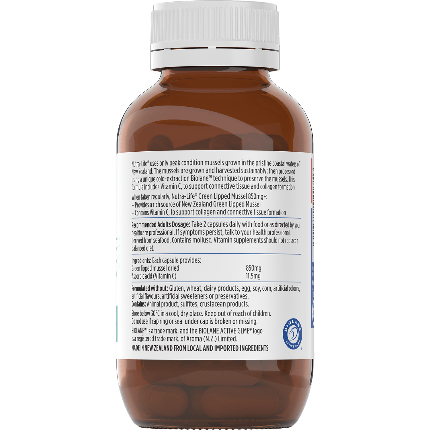 NUTRALIFE GREEN LIPPED MUSSEL 850mg+ 90caps