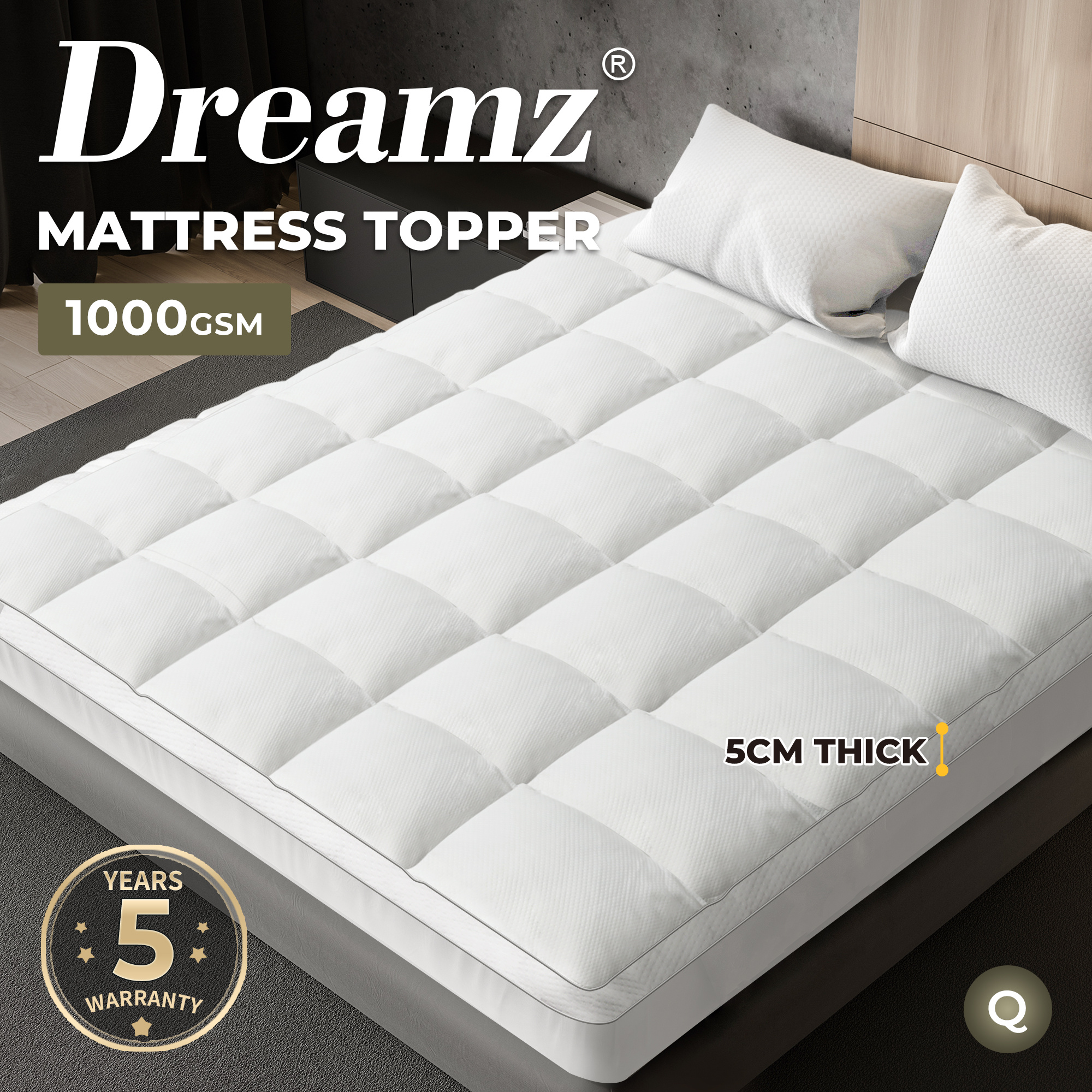 TEMU Mattress Topper Queen Protector Machine Washable