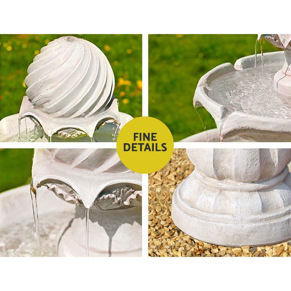   solar fountain water feature pump kit bird bath outdoor indoor ivory Product details 5