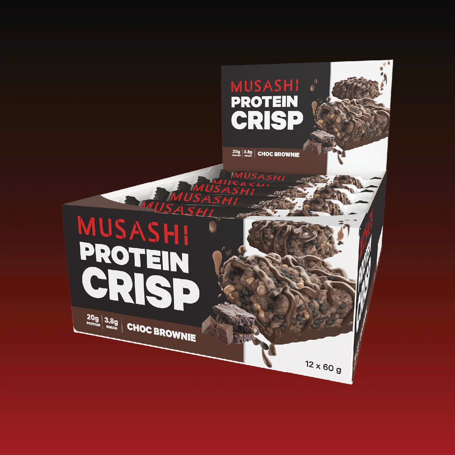 Musashi Protein Crisp-White Chocolate Cookies & Cream 60G X 12