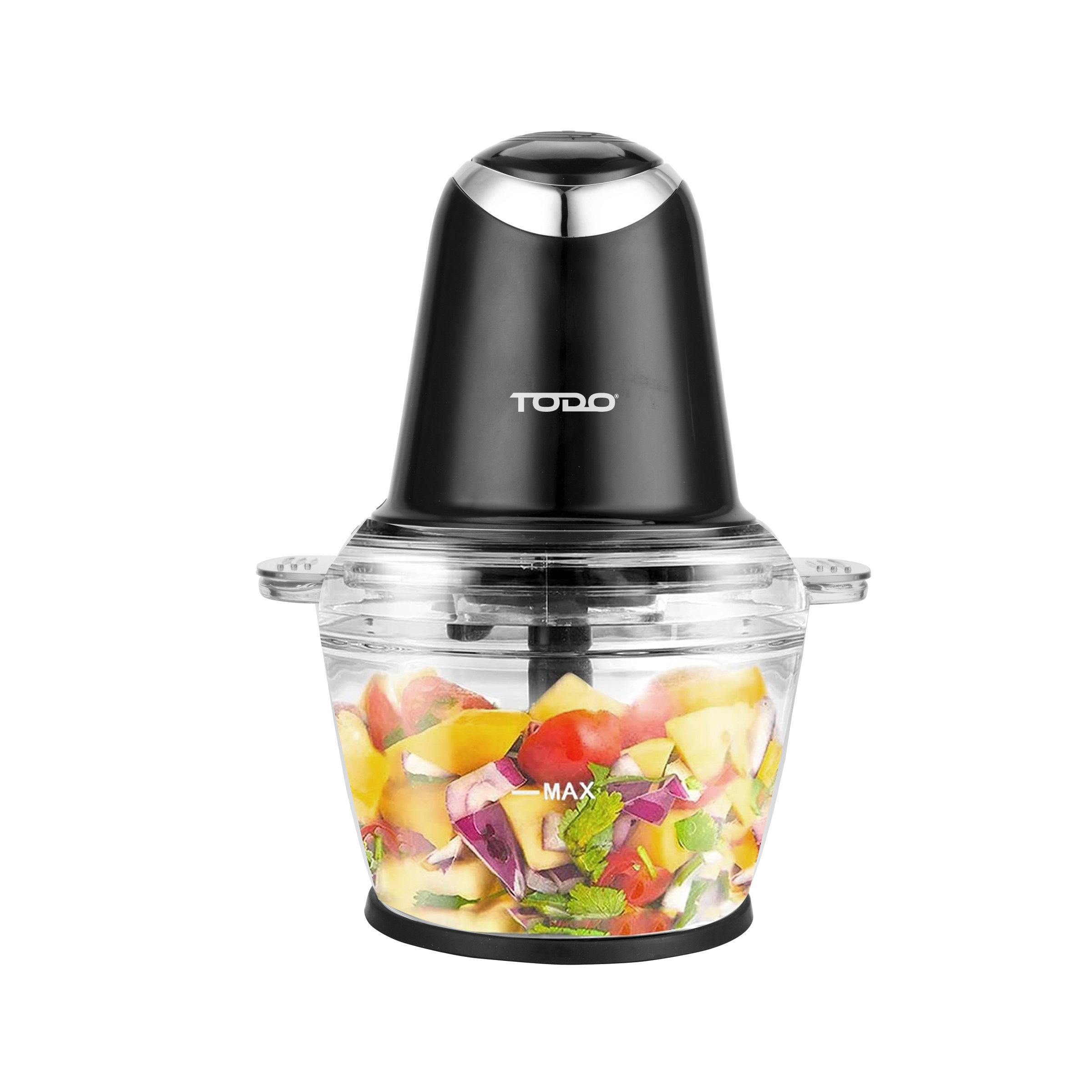 TEMU 1l Food Chopper Processor Glass Bowl 2 Speed 200w Stainless Steel Blade