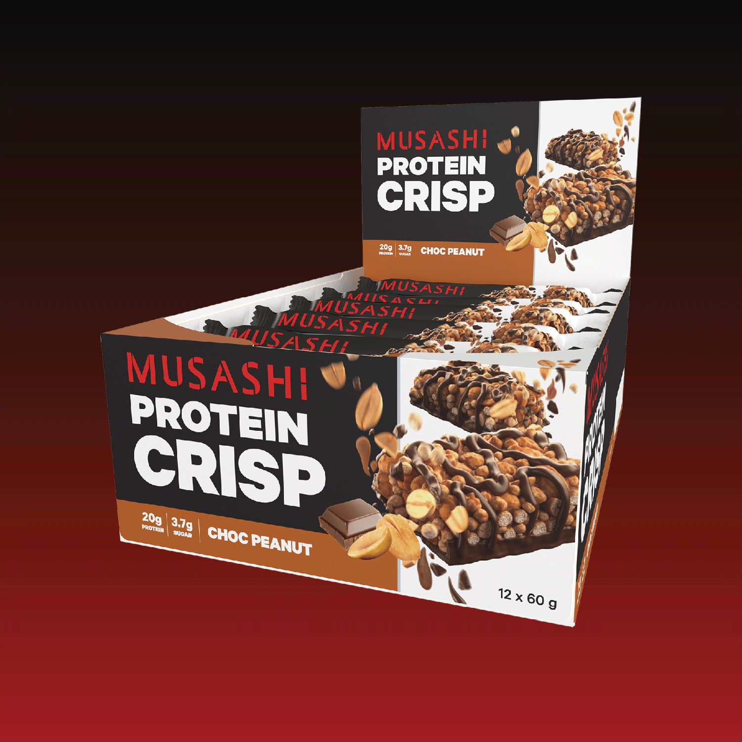 Musashi Protein Crisp-White Chocolate Cookies & Cream 60G X 12