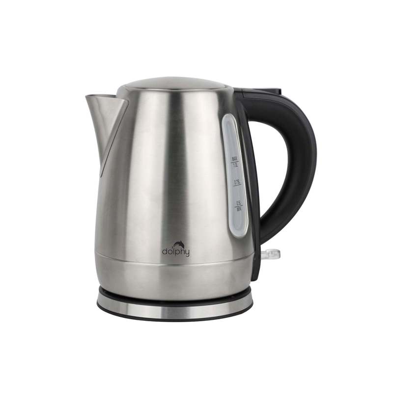 TEMU 1.0l Electric Kettle – Stainless Steel, 1850 -2200w Fast Boil, Auto Shut-off & Protection, Compact Hot Water Boiler For Tea & Coffee