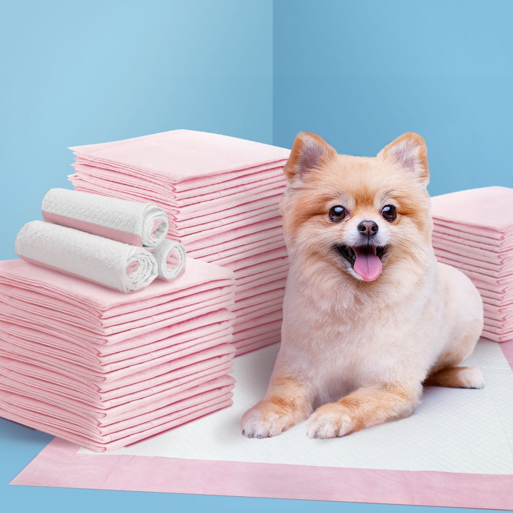 TEMU I.pet Pet Training Pads 200pcs 60x60cm Toilet Pee Indoor Super Absorbent Pink