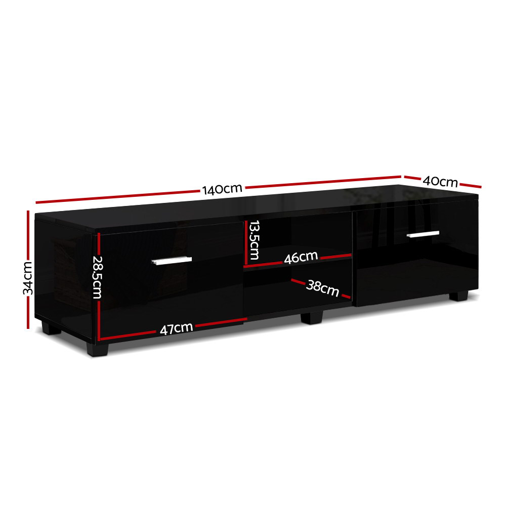   entertainment unit tv cabinet 140  high gloss storage shelf jim Product details 2