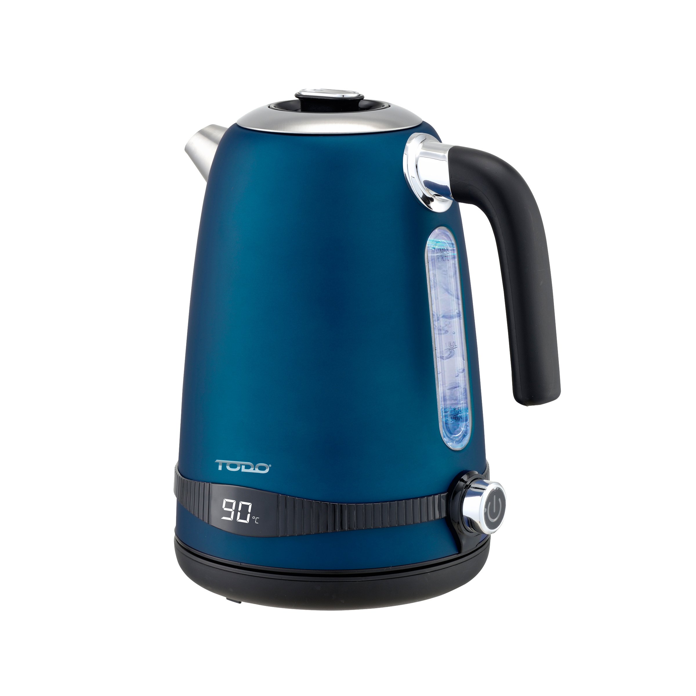TEMU 1.7l Stainless Steel Cordless Kettle Electric Led Water Jug - Blue