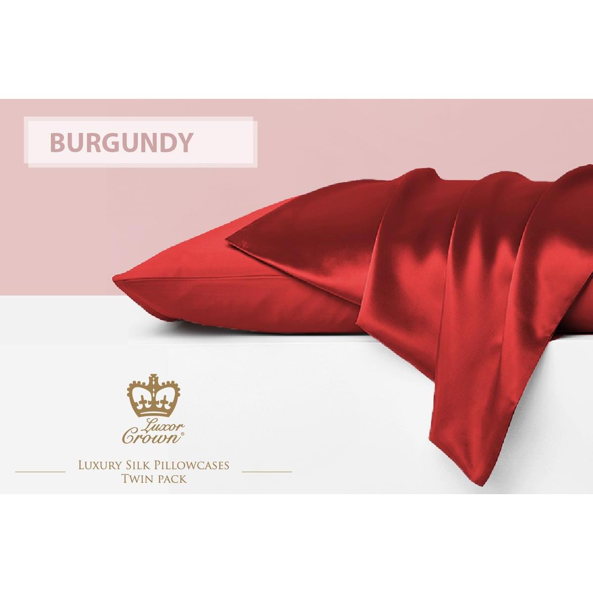 TEMU Crown Set Of 2 Pillowcases Burgundy