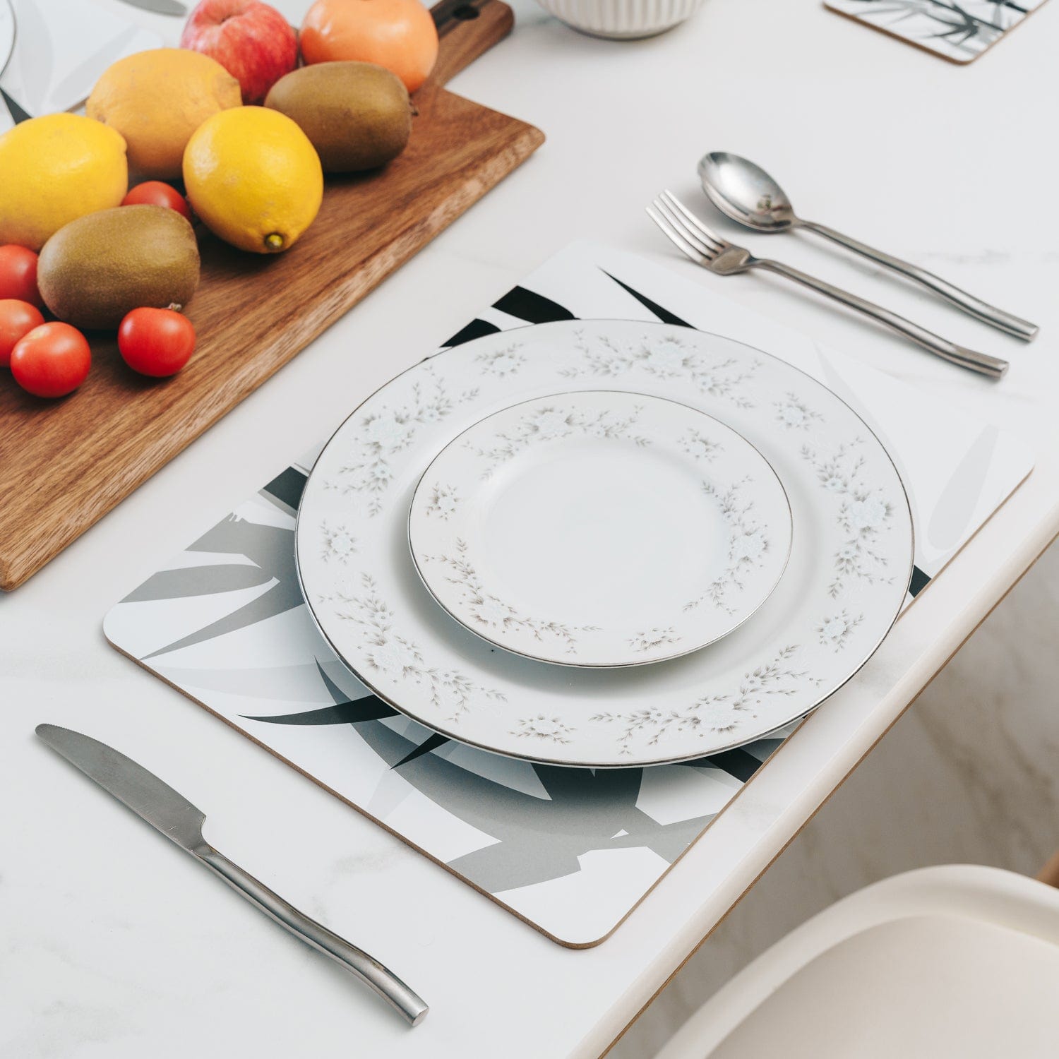 TEMU Clevinger Set Of 4 Mdf Placemats Bamboo