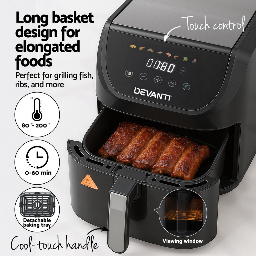 Devanti Air Fryer Side View