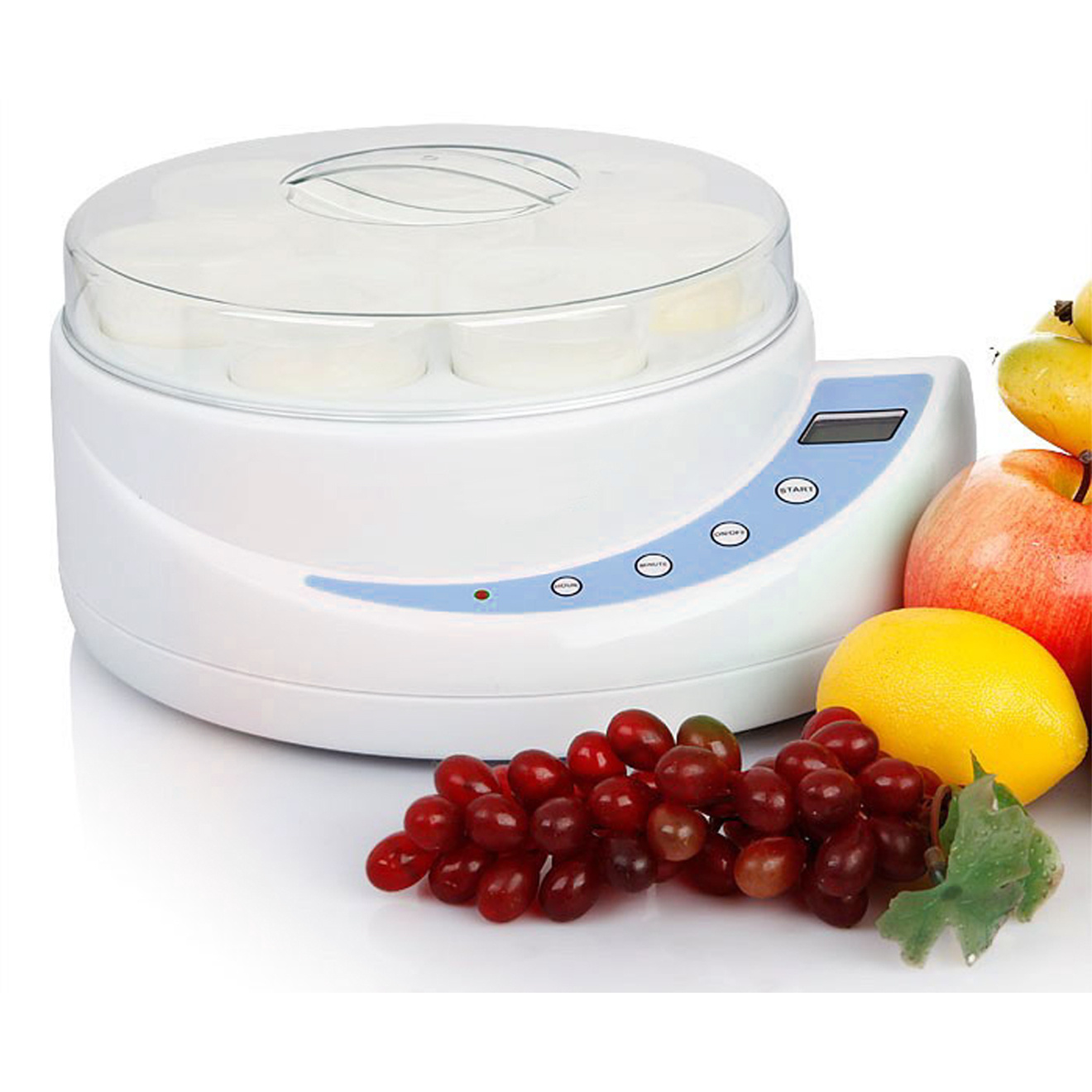 TEMU Electric Yogurt Maker 150ml Cup X8 Digital Lcd Temp Timer Yoghurt Maker