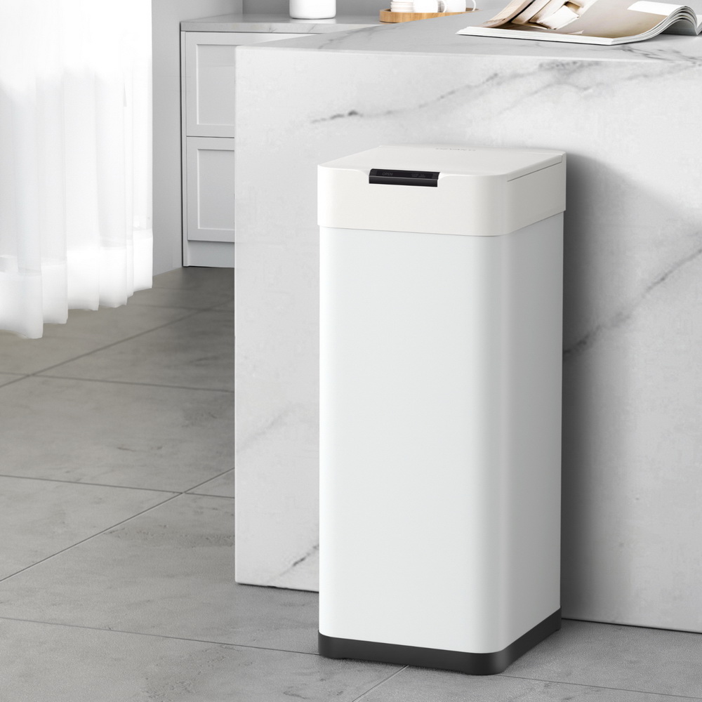TEMU Devanti 50l Motion Rubbish Bins Kitchen Automatic Trash Can White