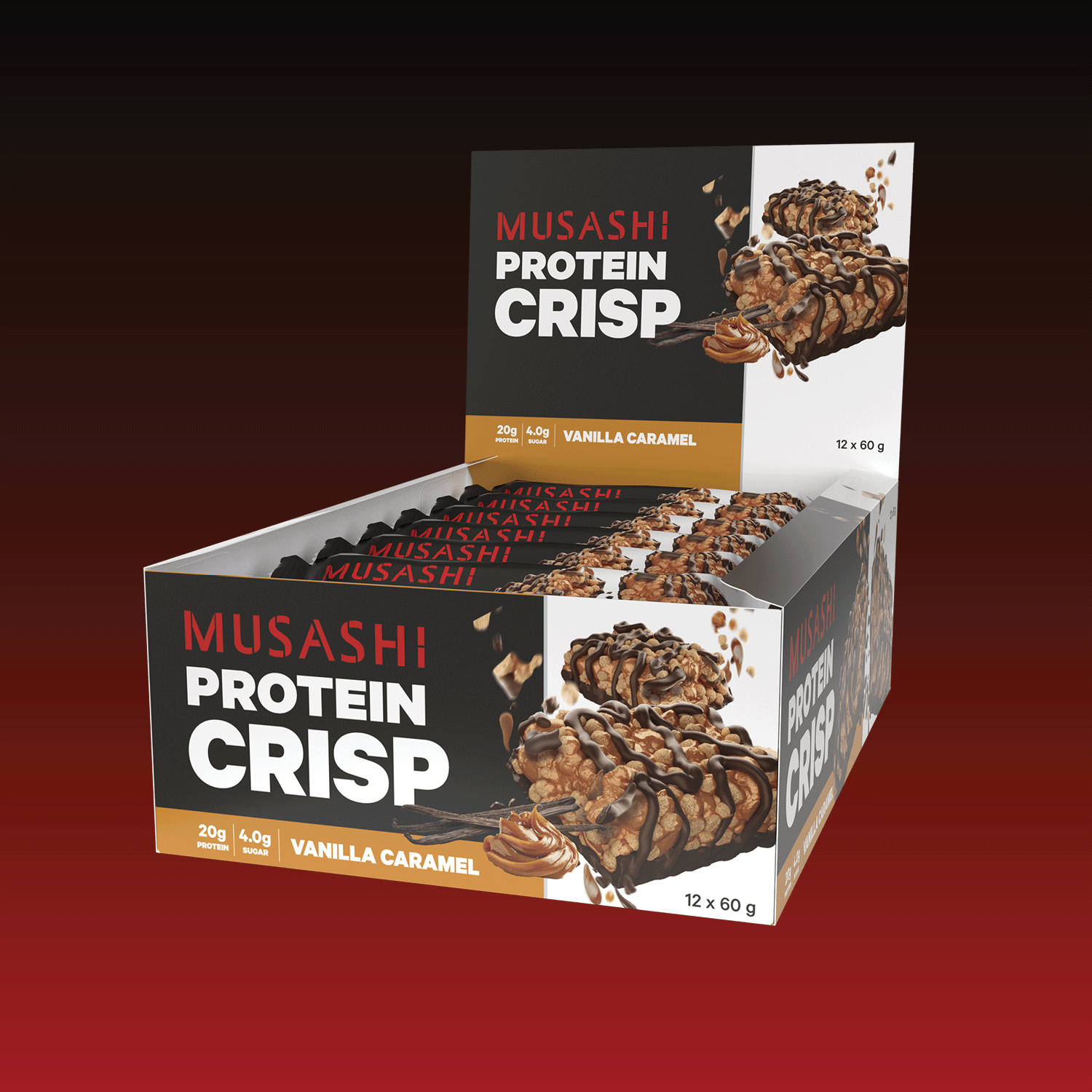 Musashi Protein Crisp-White Chocolate Cookies & Cream 60G X 12