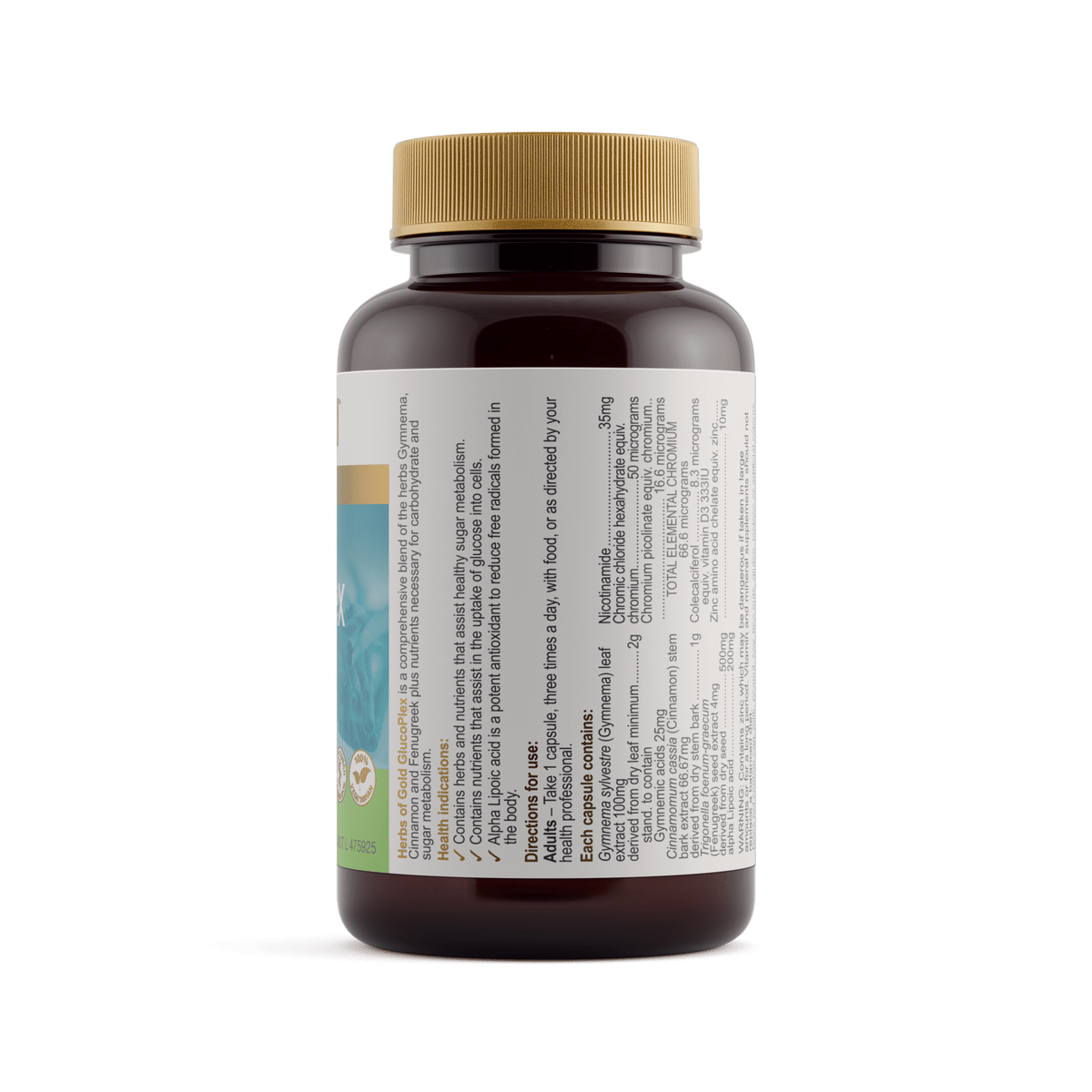 Herbs of Gold GlucoPlex 60 Capsules
