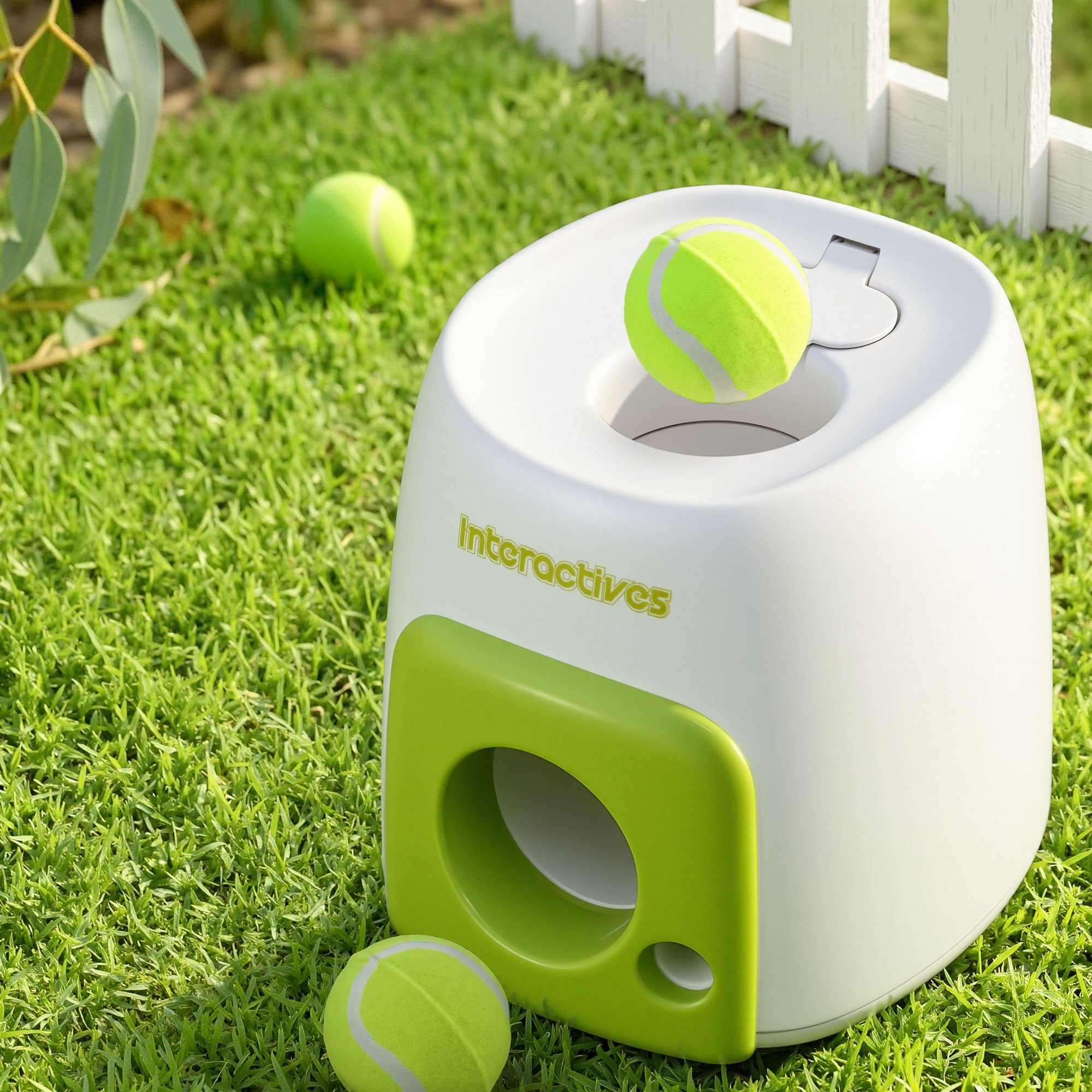 TEMU 2-in-1 Interactive Dog Treat Dispenser Toy With 2 Balls Green