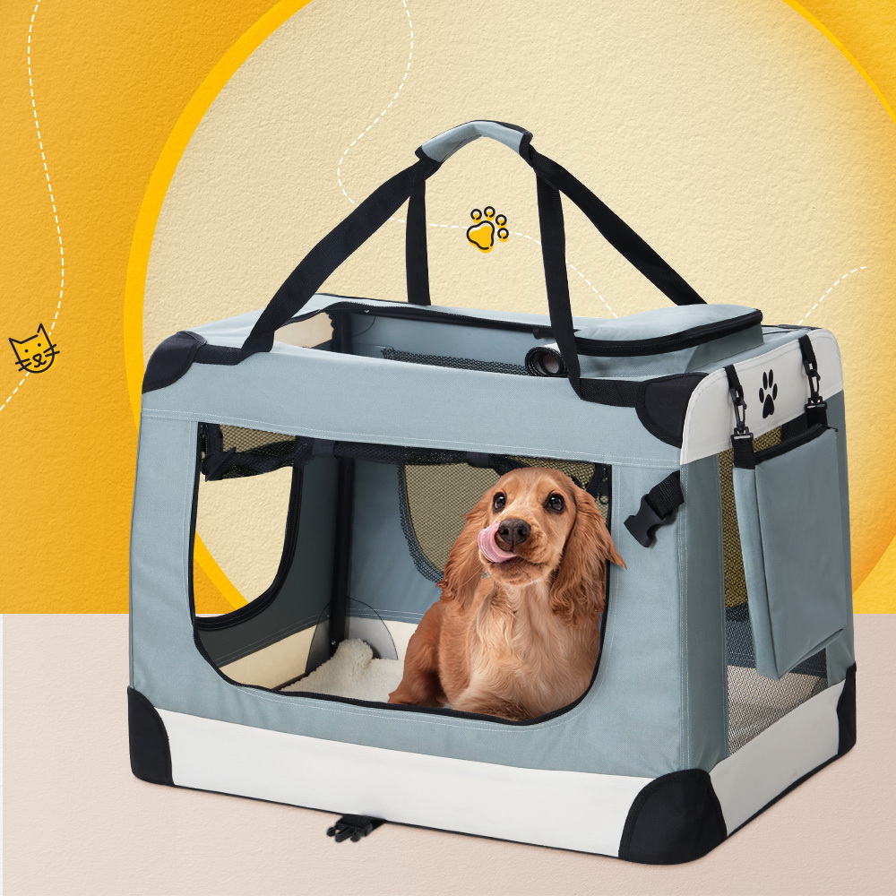 TEMU I.pet Soft Crate Travel Portable Cage Kennel Foldable Car L