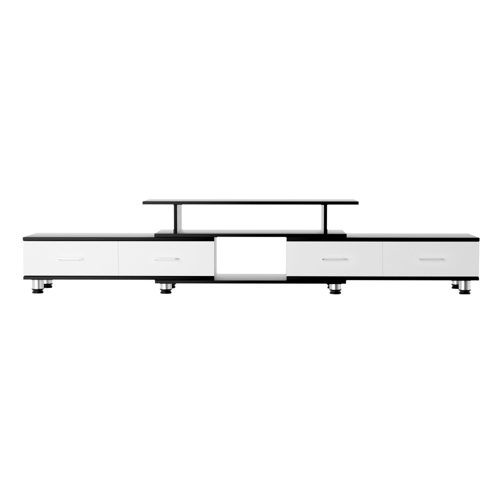   tv cabinet entertainment unit extendable 160cm to 220cm 4 drawers white Product details 3