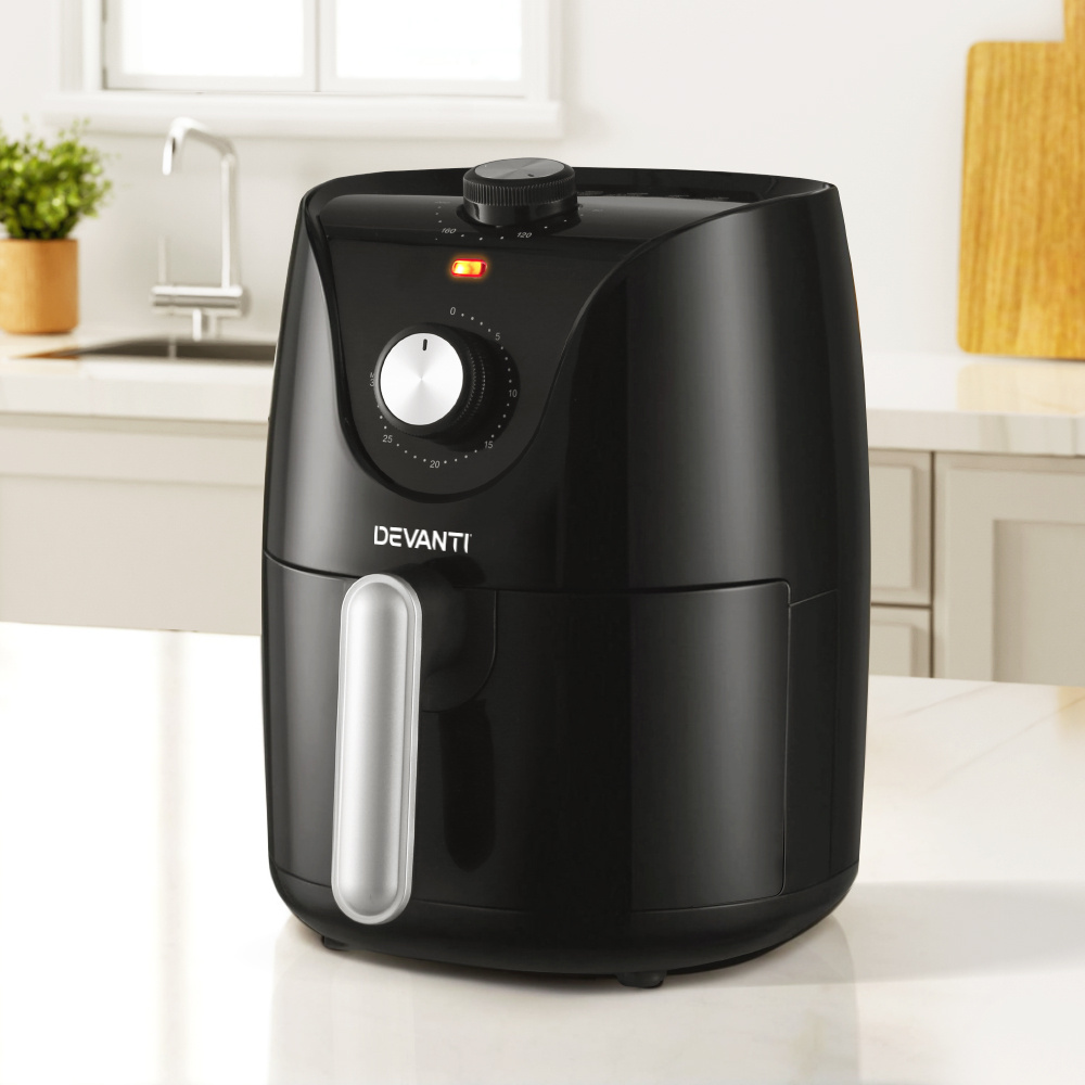 TEMU Devanti Air Fryer, 2.5l, Knob Control, Christmas Edition