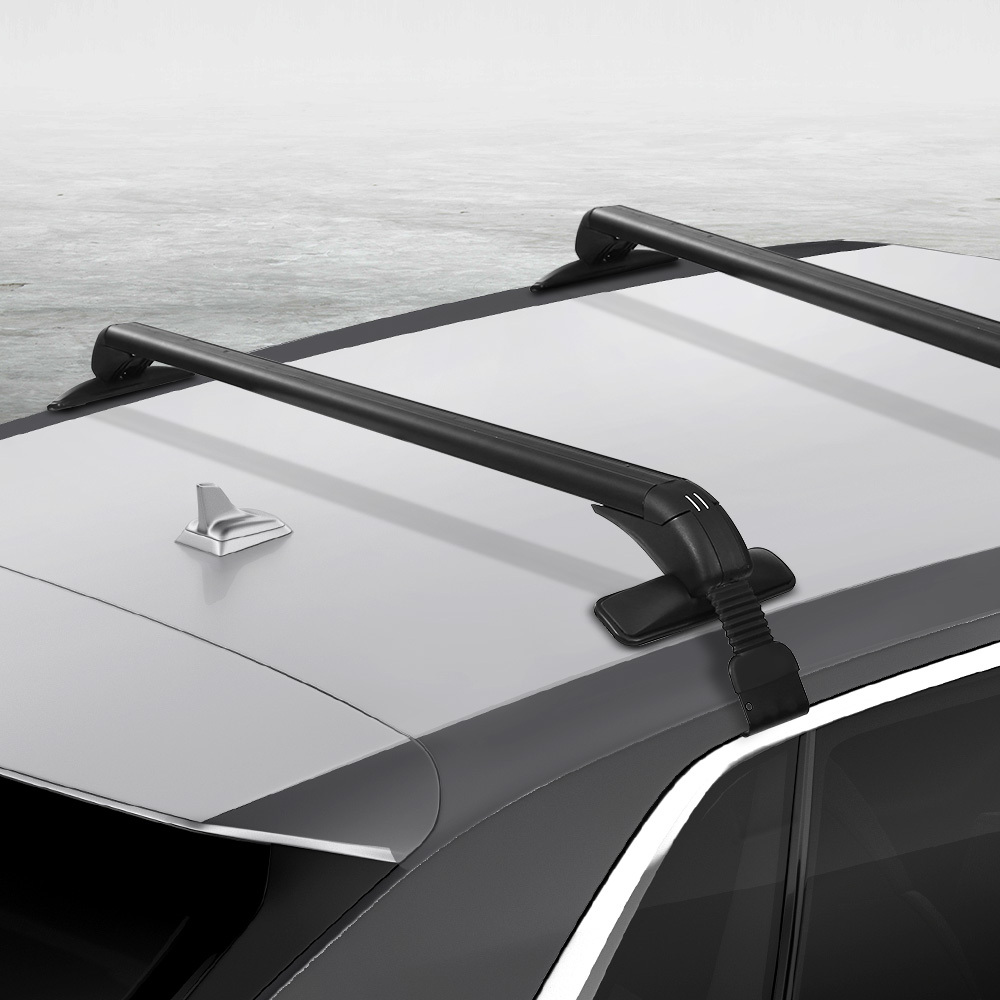 TEMU Universal Car Roof Racks Pod Aluminium Cross Bars Clamps Lockable 90cm Black