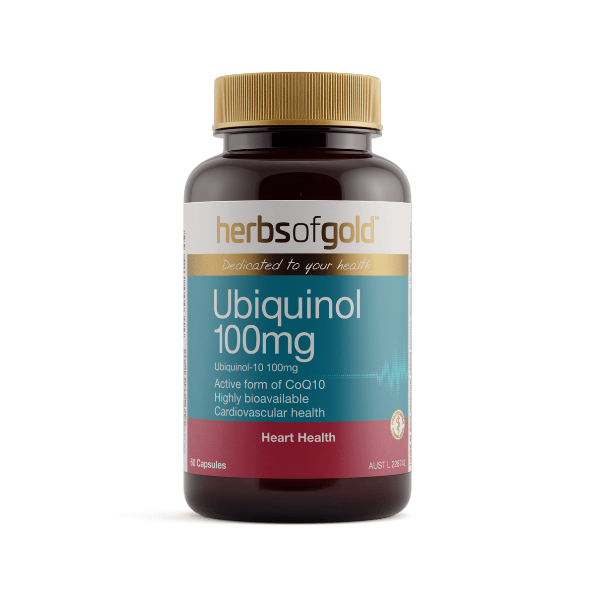 Herbs of Gold Ubiquinol 100mg 30 Capsules