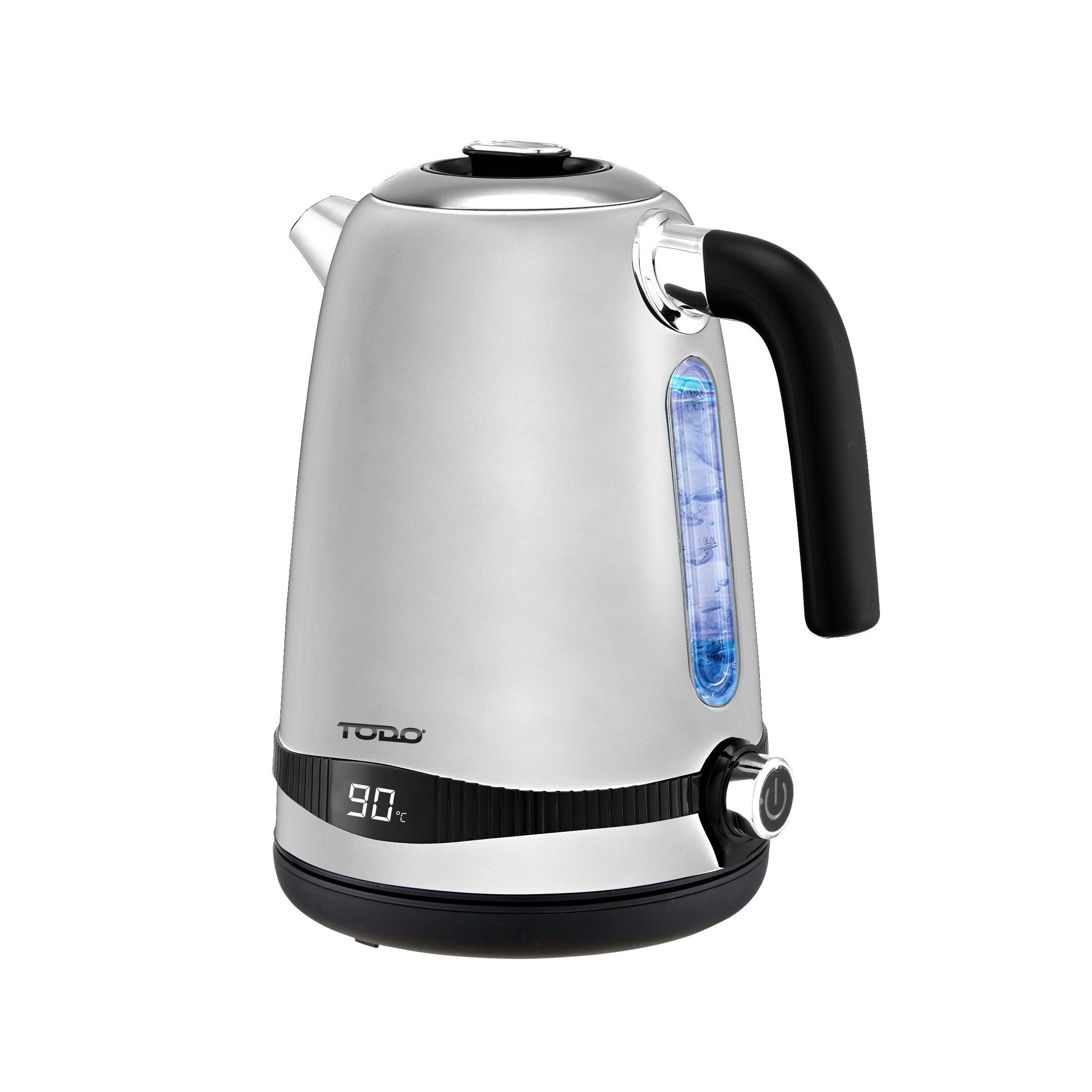 TEMU 1.7l Stainless Steel Cordless Kettle Electric Led Water Jug - Silver