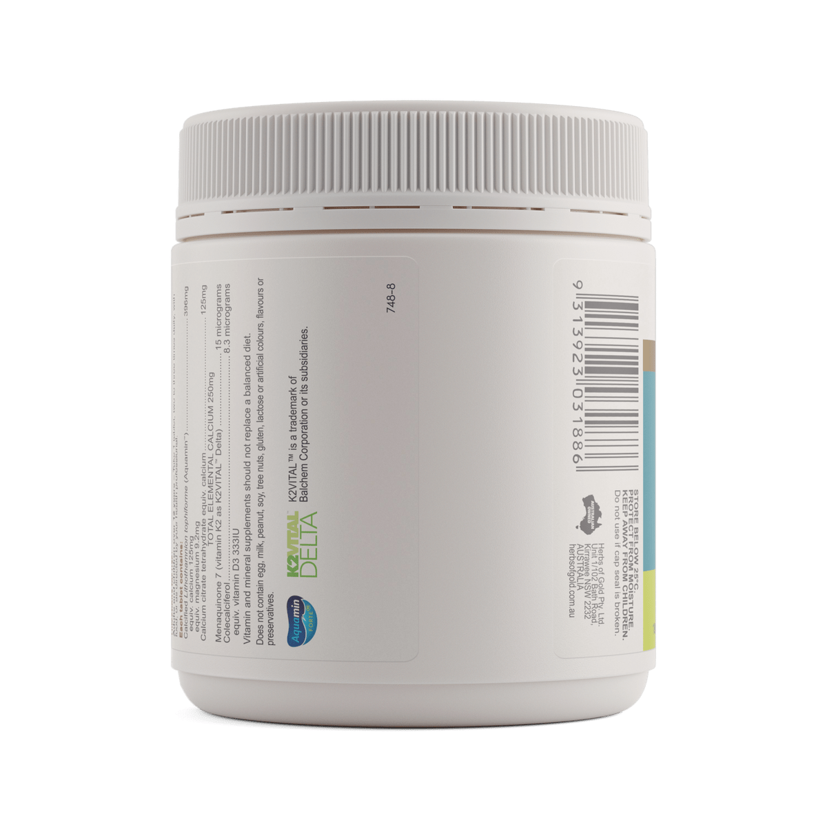Herbs of Gold Calcium K2 with D3 90 Tablets