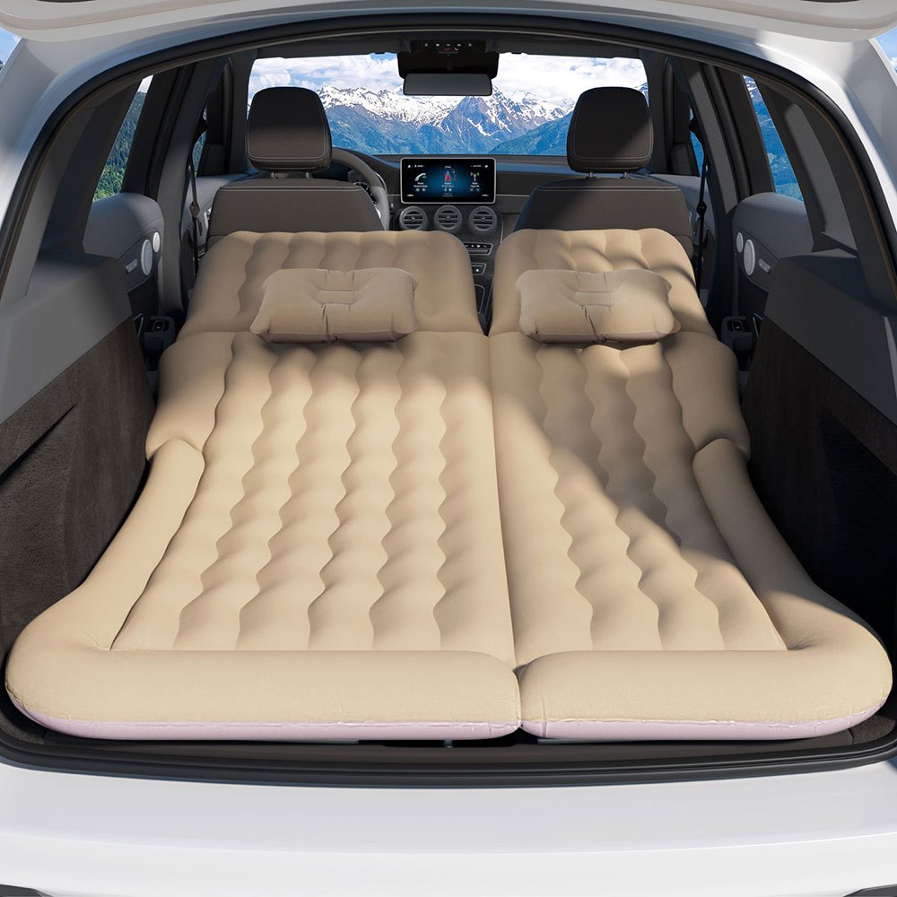 TEMU Weisshorn Car Mattress 175x130 Inflatable Suv Back Seat Camping Bed Beige