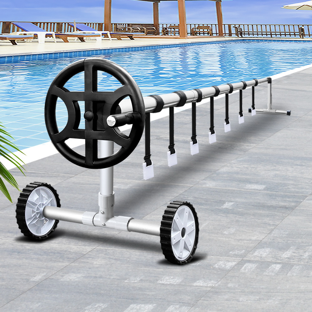 TEMU Pool Cover Roller 4m Adjustable Swimming Pool Solar Blanket Reel Kit