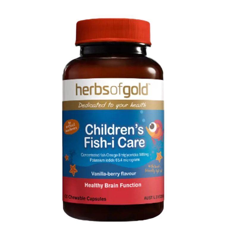 Herbs of Gold Children's Fish-i Care 60 Chewable Capsules