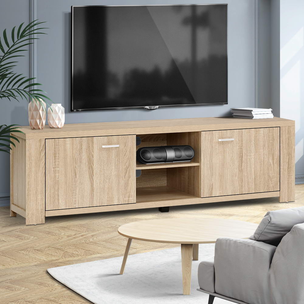   tv cabinet entertainment unit stand storage shelf 160cm pine maxi Product details 0