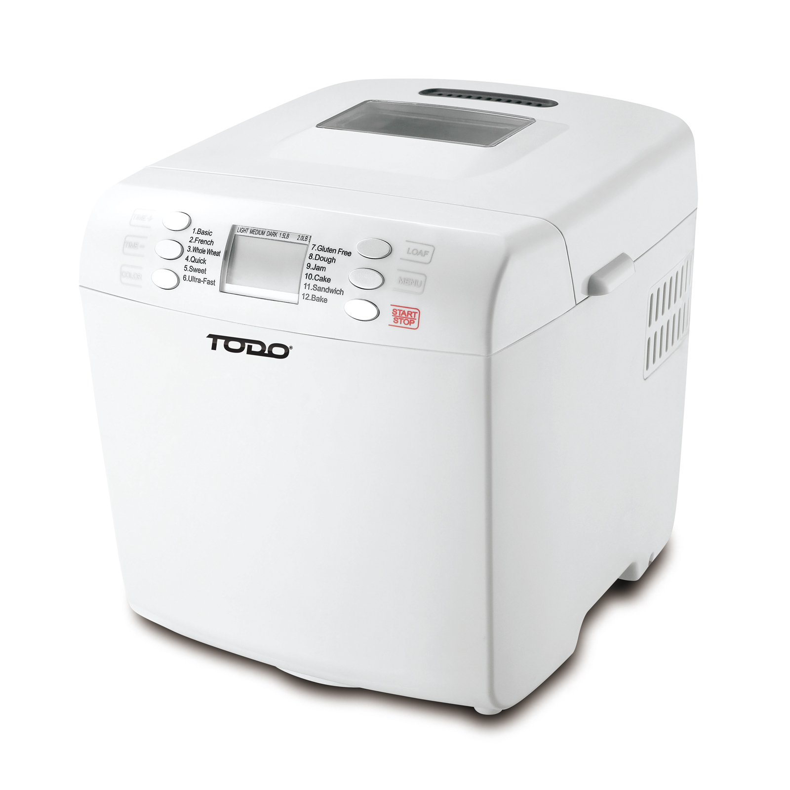 TEMU Bread Maker 12 Programs Menu 550w Warm Function White