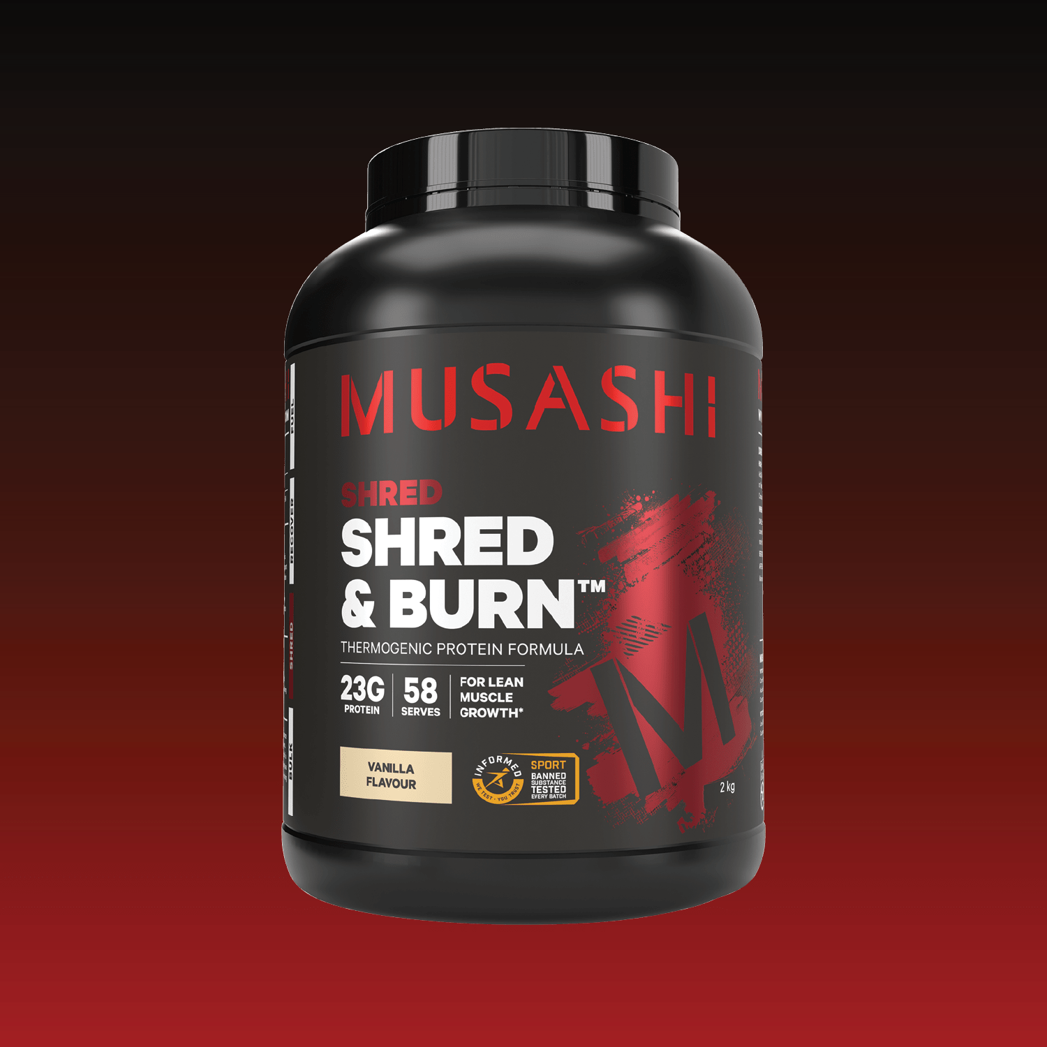 Musashi Shred & Burn Vanilla Milkshake 900G