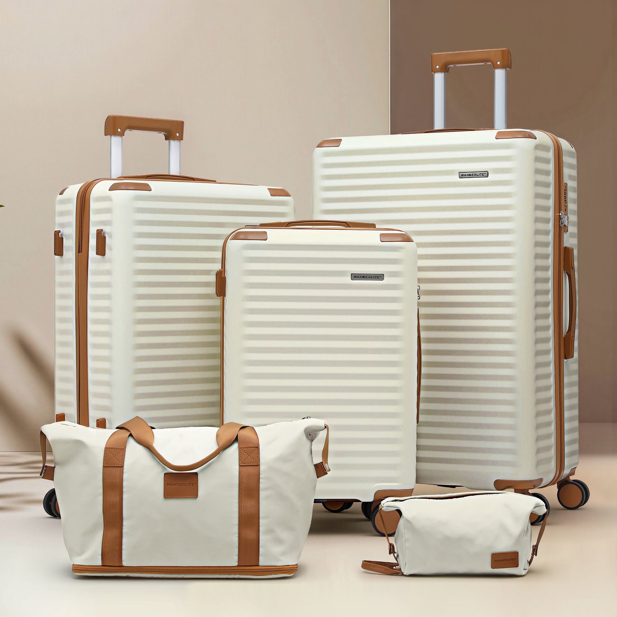 TEMU 5pcs Luggage Suitcase Set Trolley Travel Tsa Lightweight Hard Case