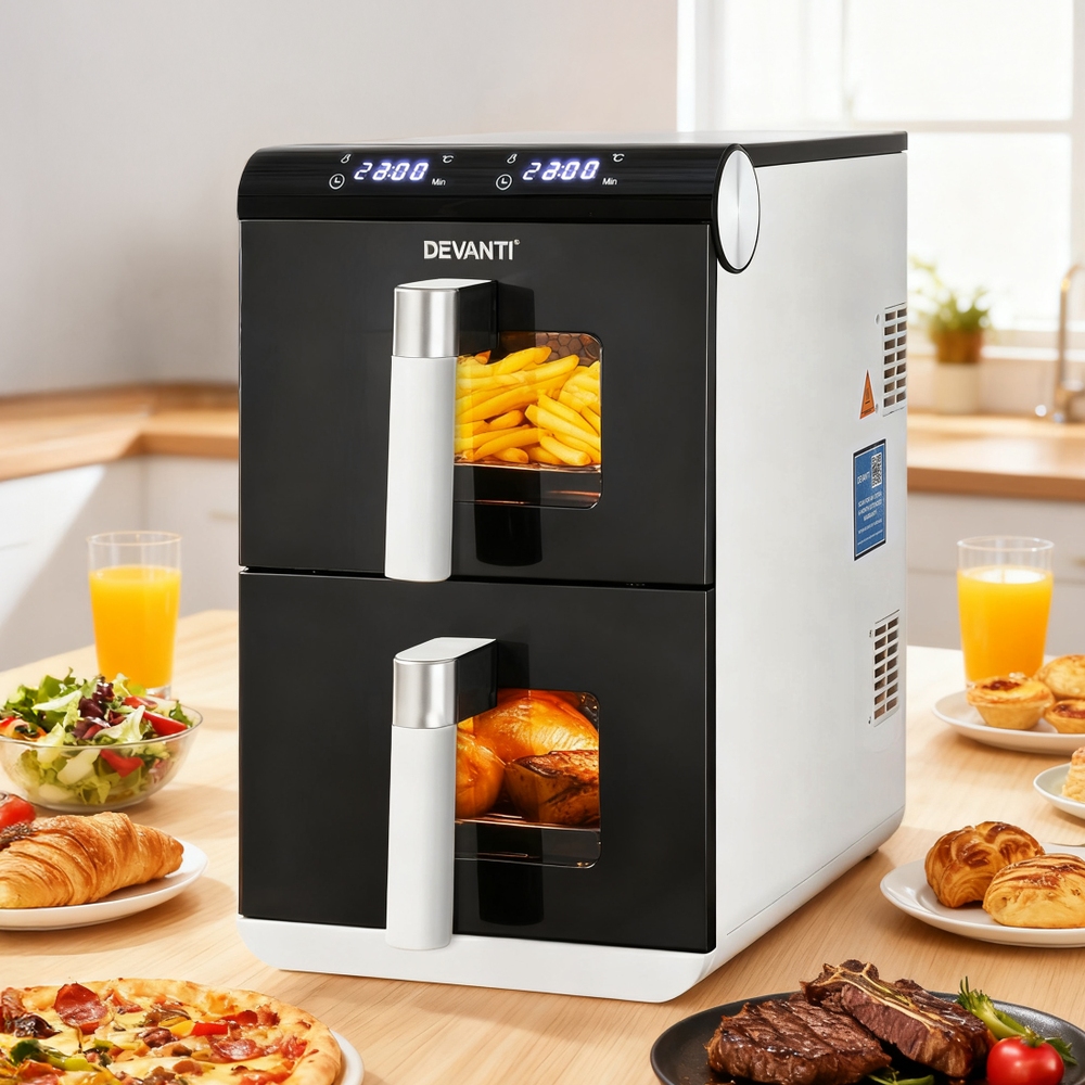 DEVANTI Dual-Zone Air Fryer front view