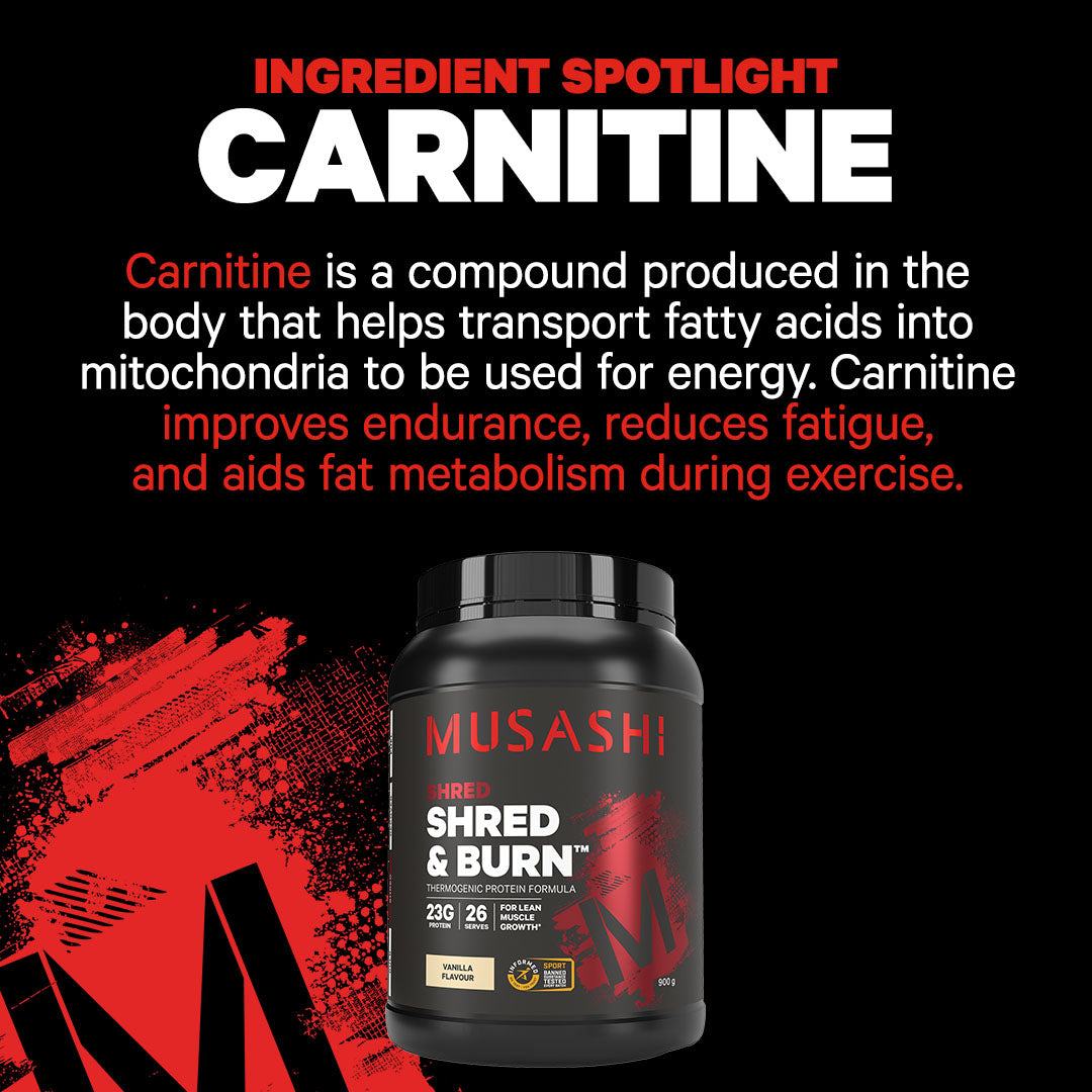 Musashi Shred & Burn Vanilla Milkshake 900G