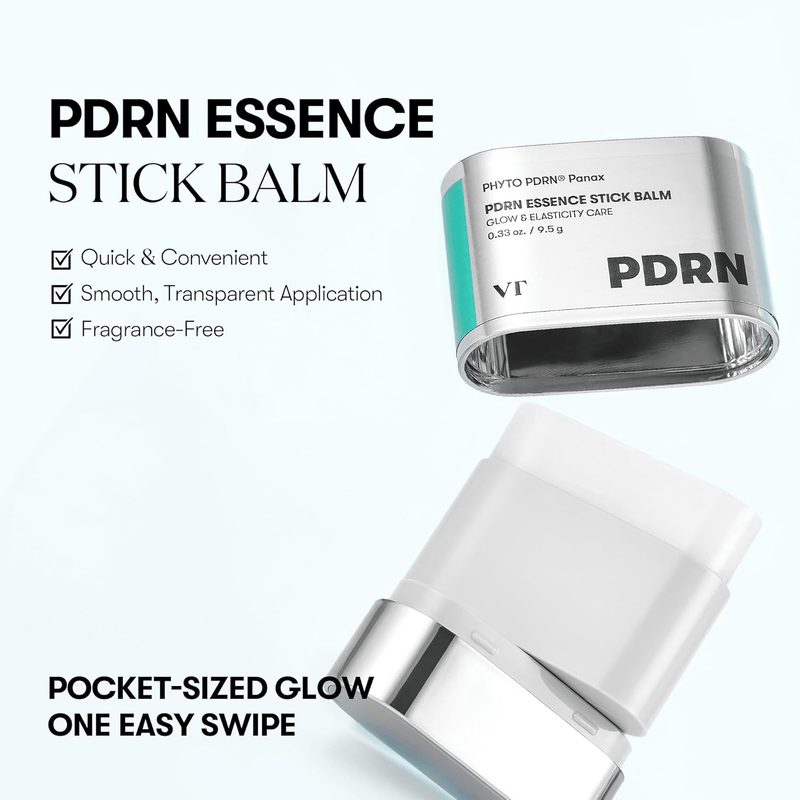 VT COSMETICS PDRN Essence Stick Balm PDRN Collagen Multi Wrinkle Stick All-In-One Eye Neck Treatment Glow Makeup Base Face Treatment Balm Plumping Fine Lines 033 Oz
