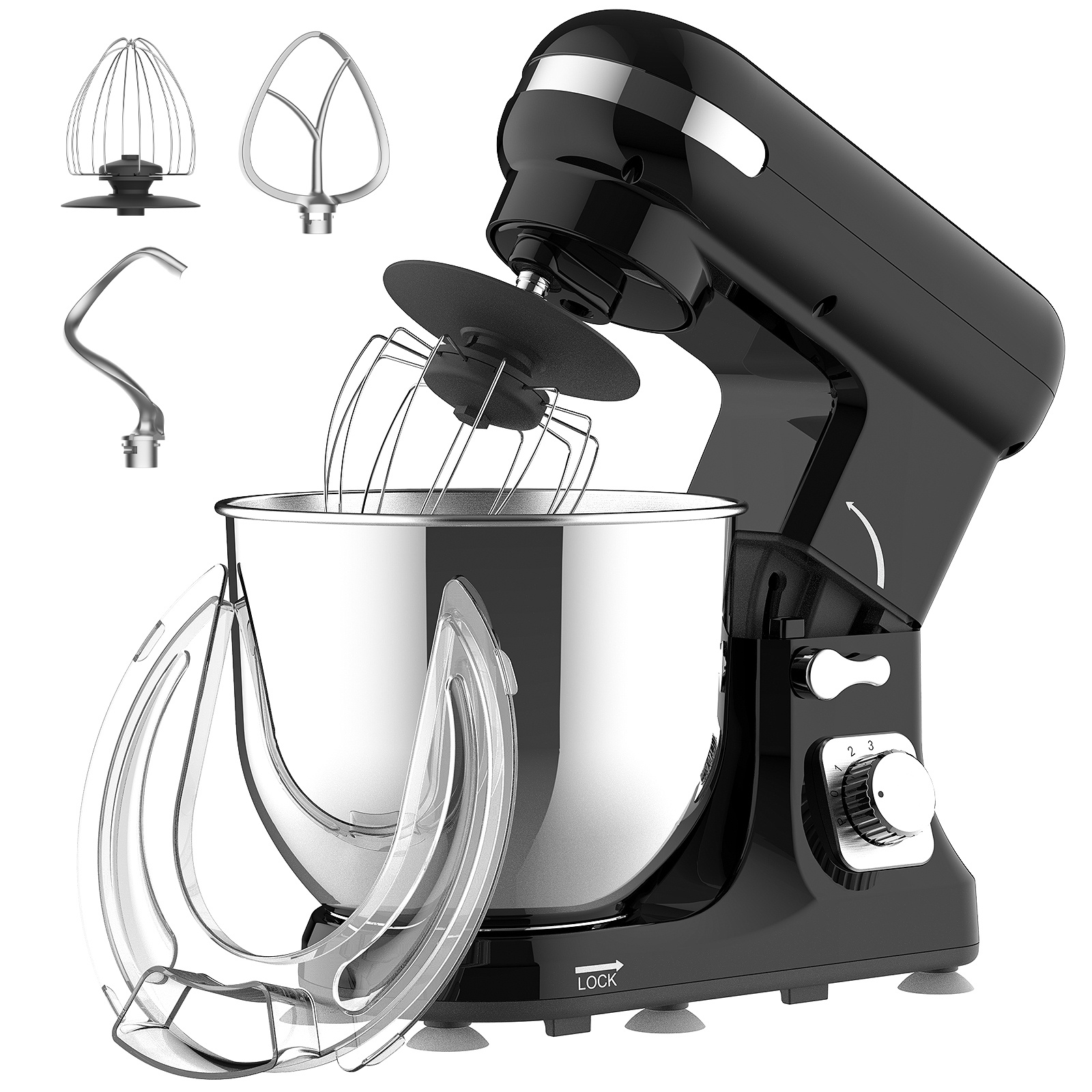 TEMU Advwin Stand Mixer 6.5l Black 1400w