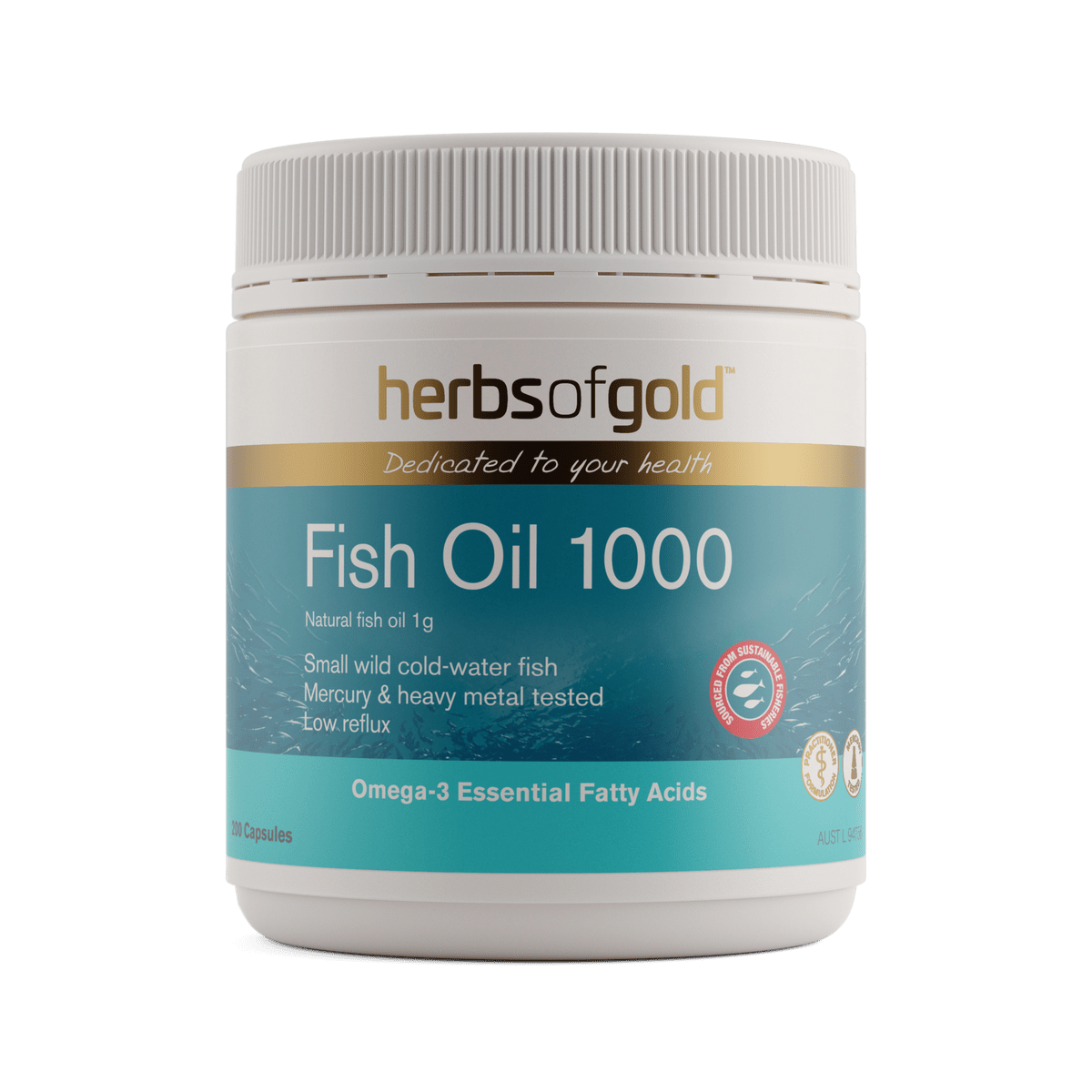 Herbs of Gold Fish Oil 1000 200 Capsules