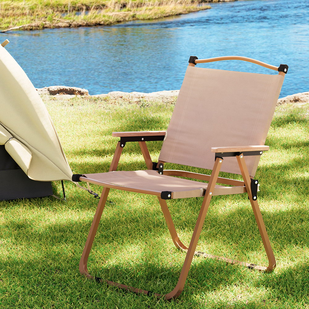 TEMU Outdoor Camping Chairs Portable Folding Beach Chair Patio Furniture