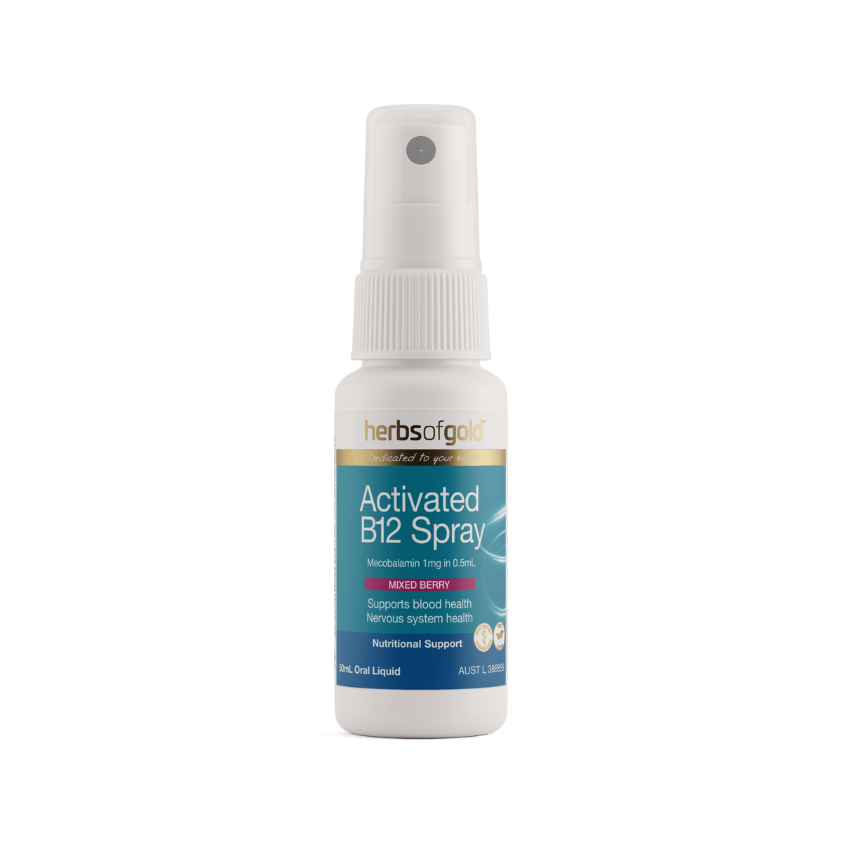Herbs of Gold Activated B12 Spray 50mL