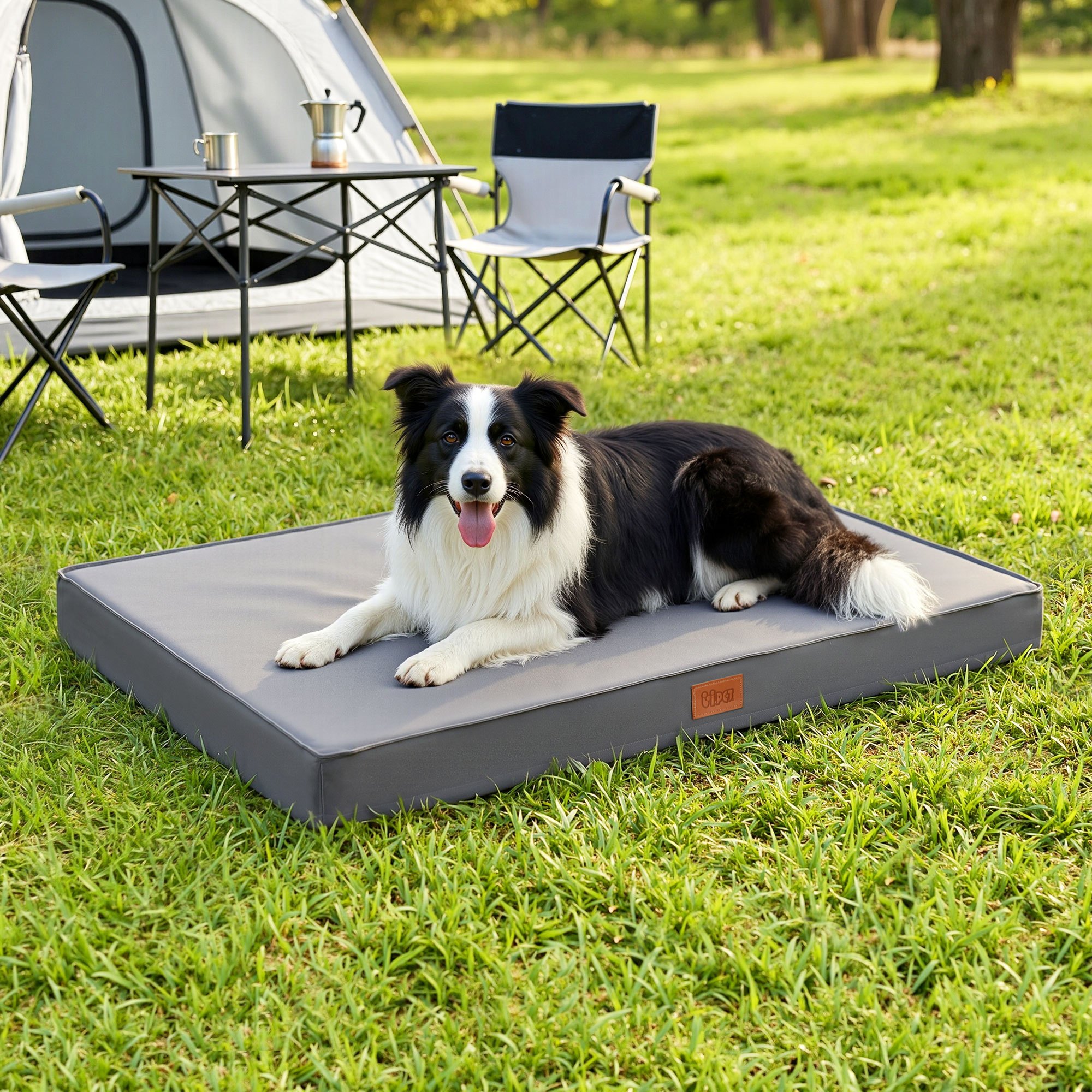 TEMU I.pet Dog Bed Large Water-resistant Egg Crate Foam Orthopedic Pet Mat Grey