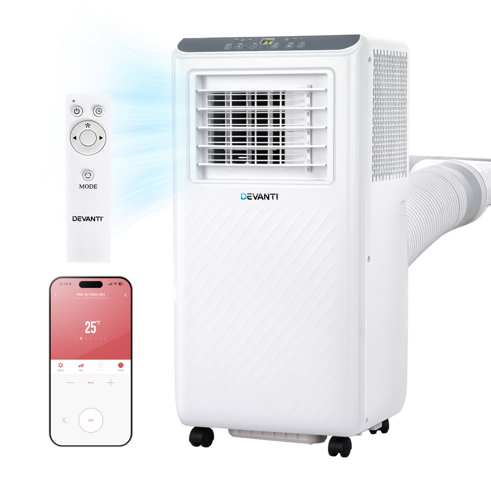 TEMU 3-in-1 Portable Air Conditioner, Dehumidifier, Fan With Wifi Remote, 7000 Btu