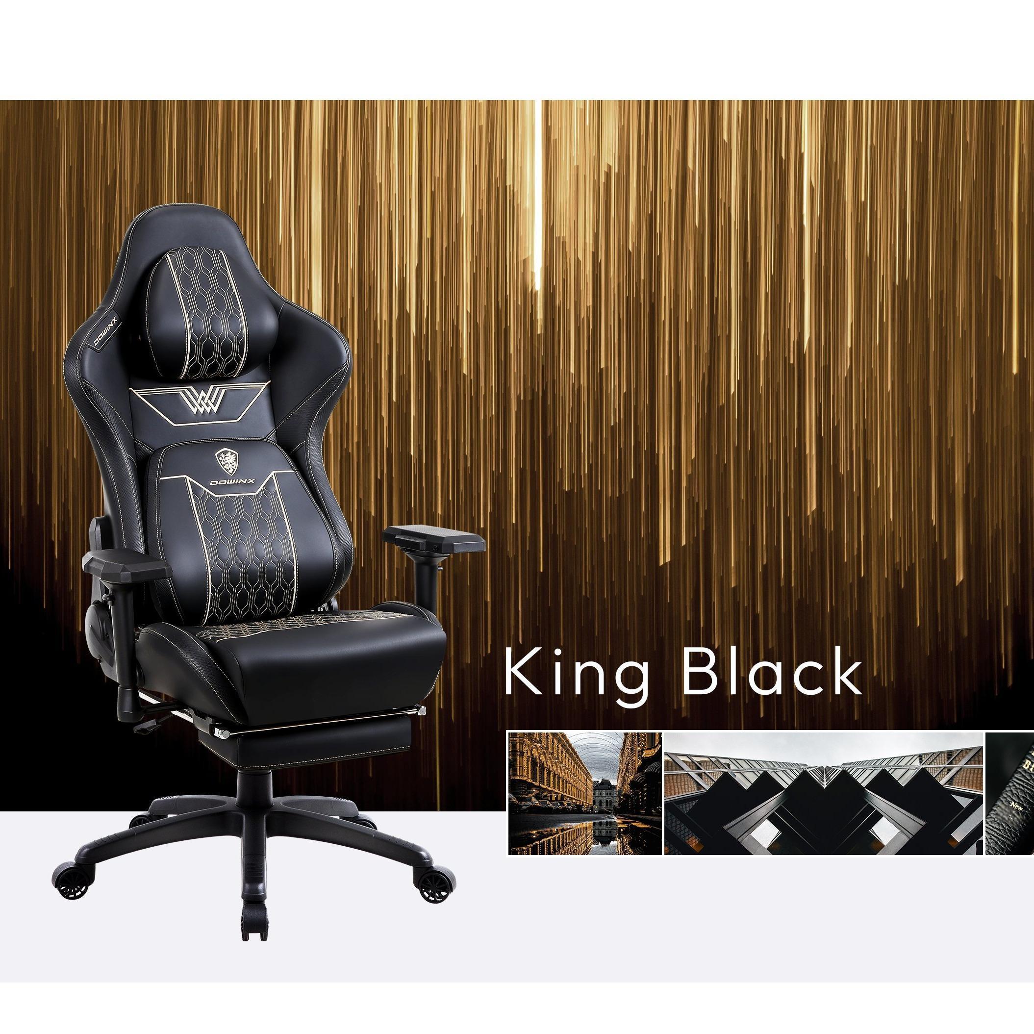 TEMU Gaming Chair With Thick Cushion, Wide Seat, Office Chair, Computer Chair, Desk Chair, Reclining Chair With Ottoman, High Back, 165-degree