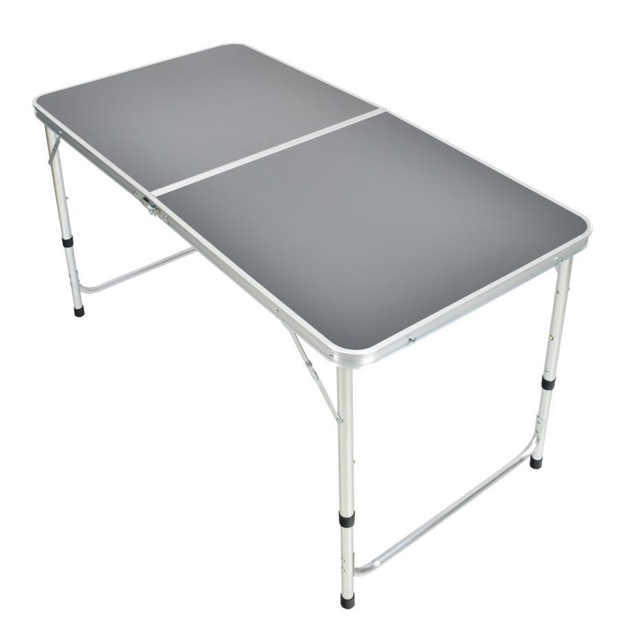 TEMU Outdoor Table Folding 120cm Height Adjustable Lightweight Storage Camping Folding Table Waterproof Aluminum Leisure Table Camping Table, Tripod