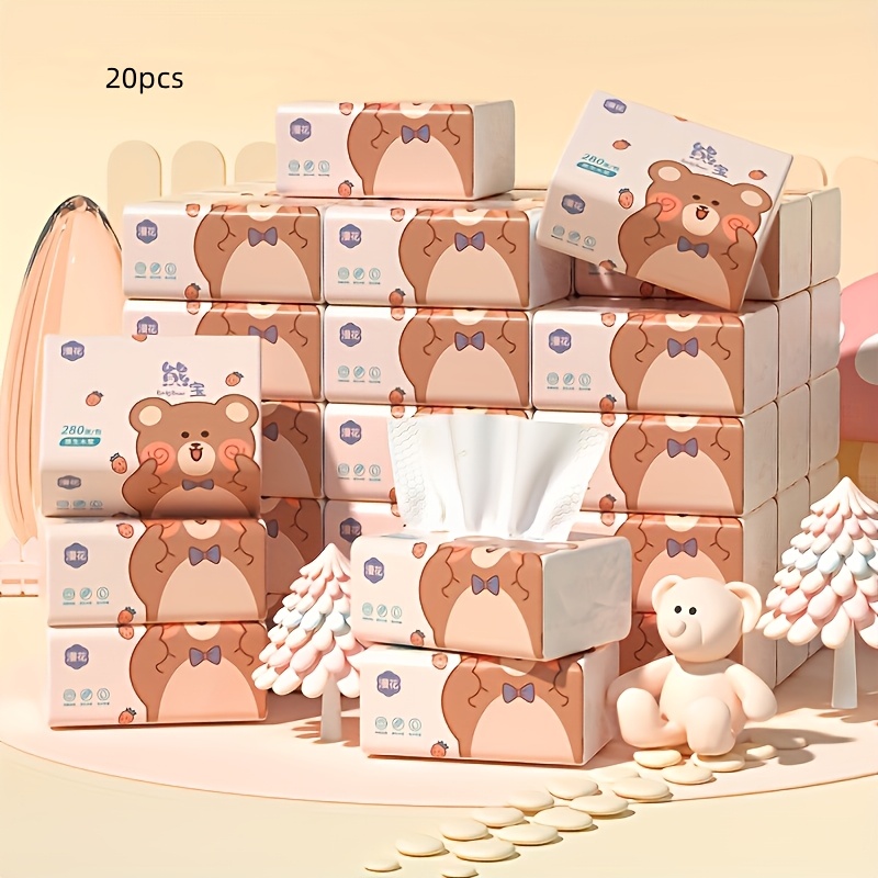 TEMU 10/ Pack, 280 Towels Per Pack, 4-layer Disposable Paper Towels, For Household Toilet Paper, White Tissue Paper.